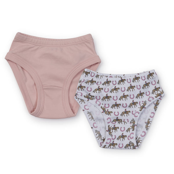 SALE Lauren Girls' Pima Cotton Underwear Set - I Heart You Pink