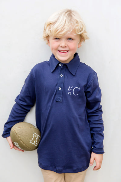 Toddler boy long sleeve polo outlet shirts