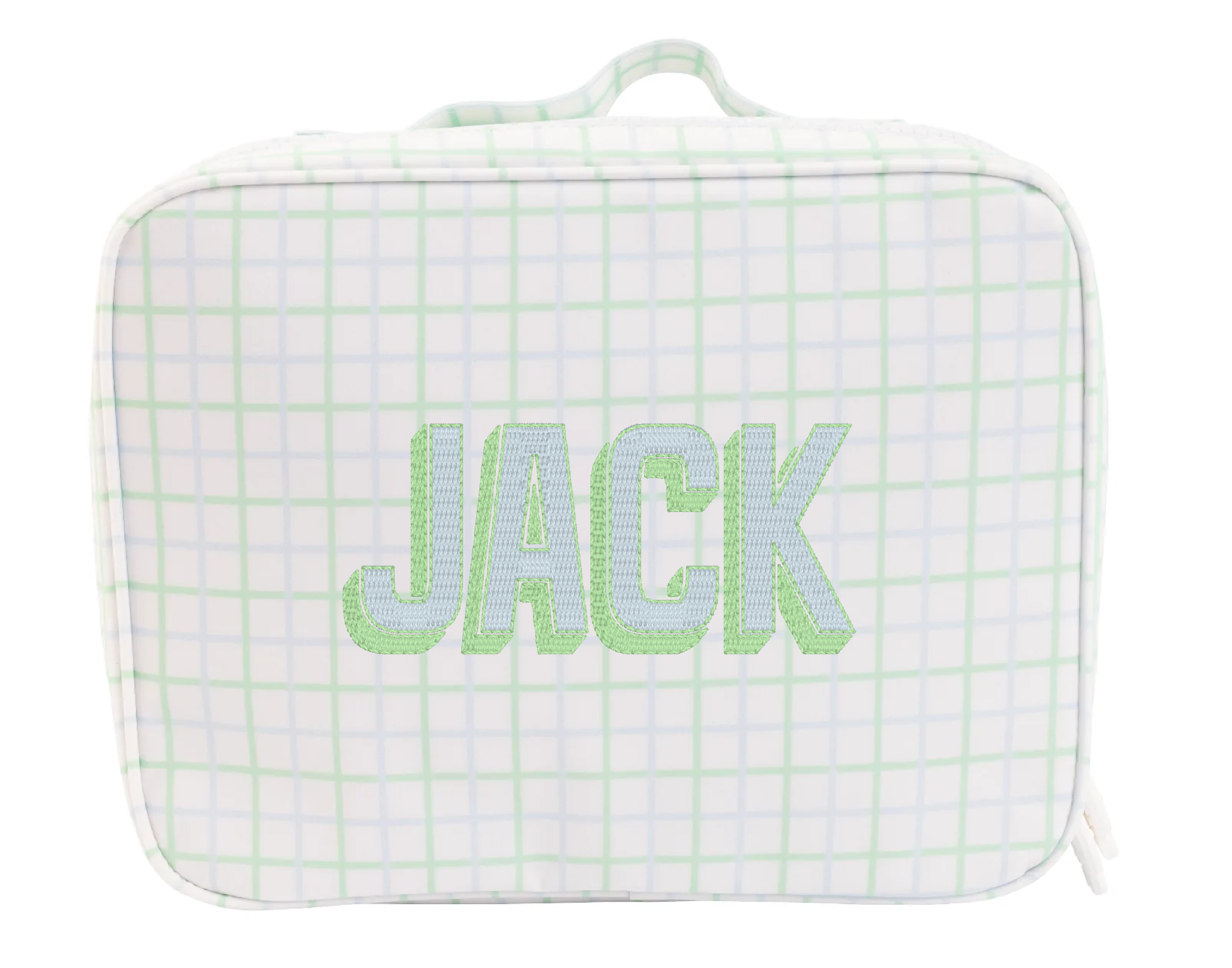 The Lunchbox Blue Green Windowpane by Apple of My Isla