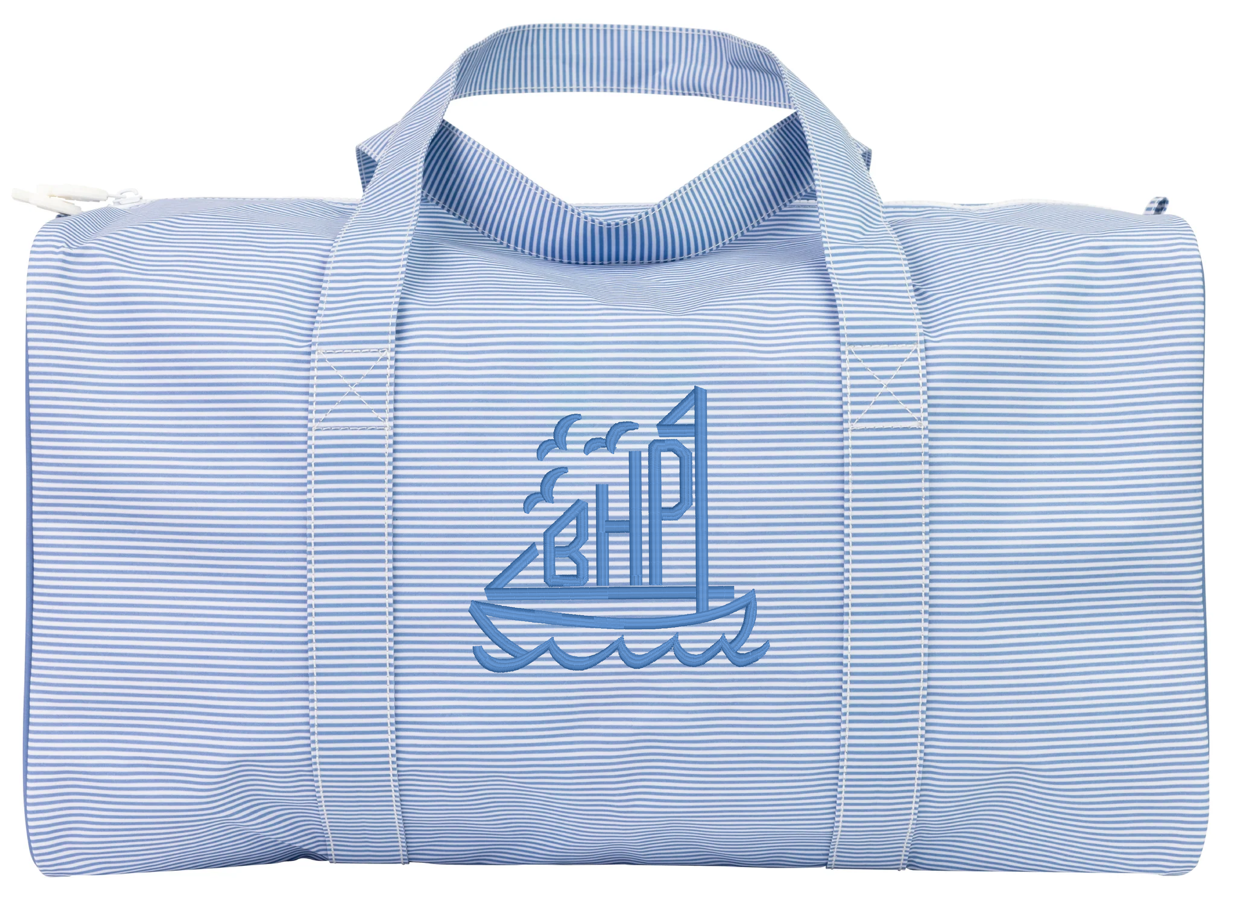 The Duffel Bag Navy Mini Stripe by Apple of My Isla