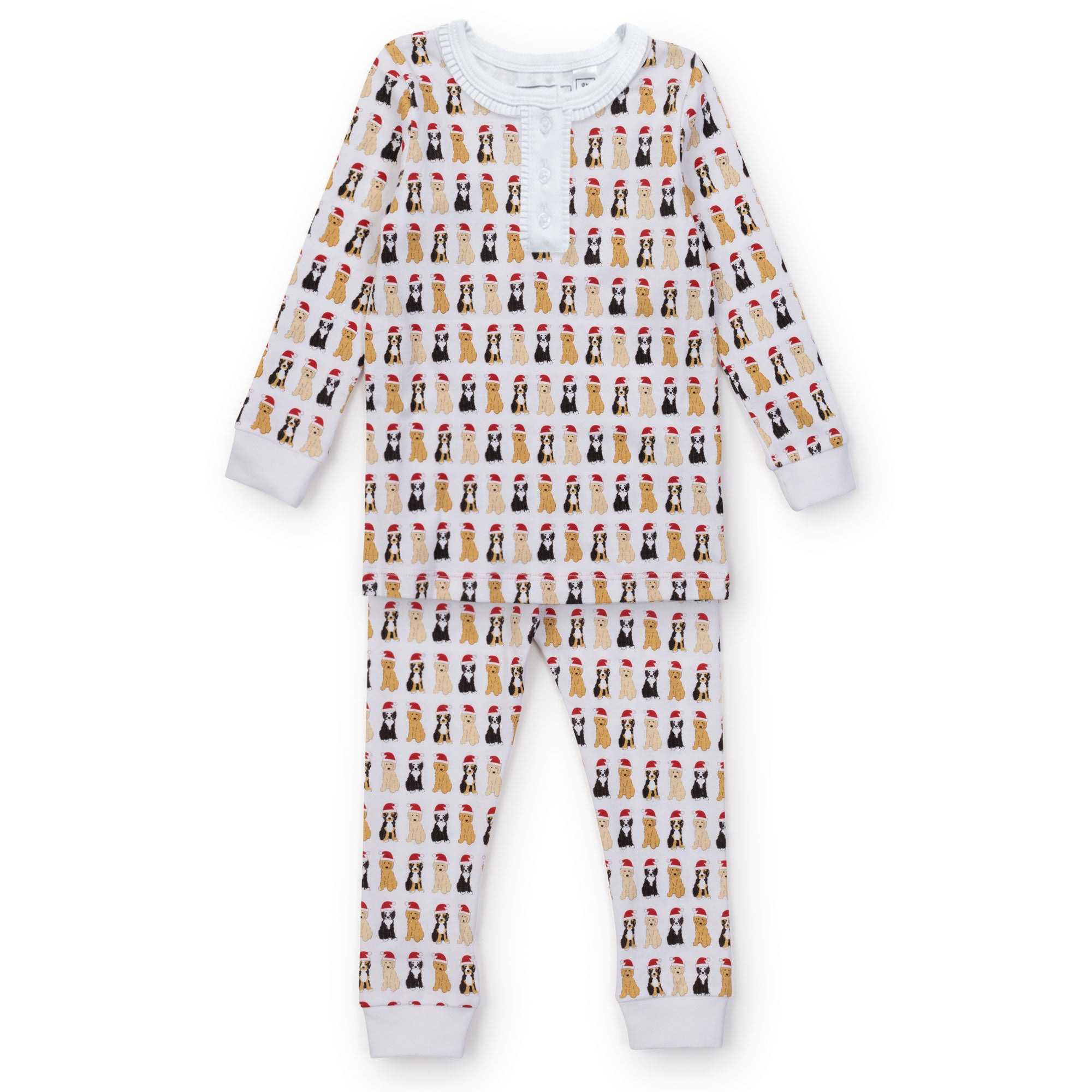 SALE Alden Girls' Pima Cotton Pajama Pant Set - Christmas Pups