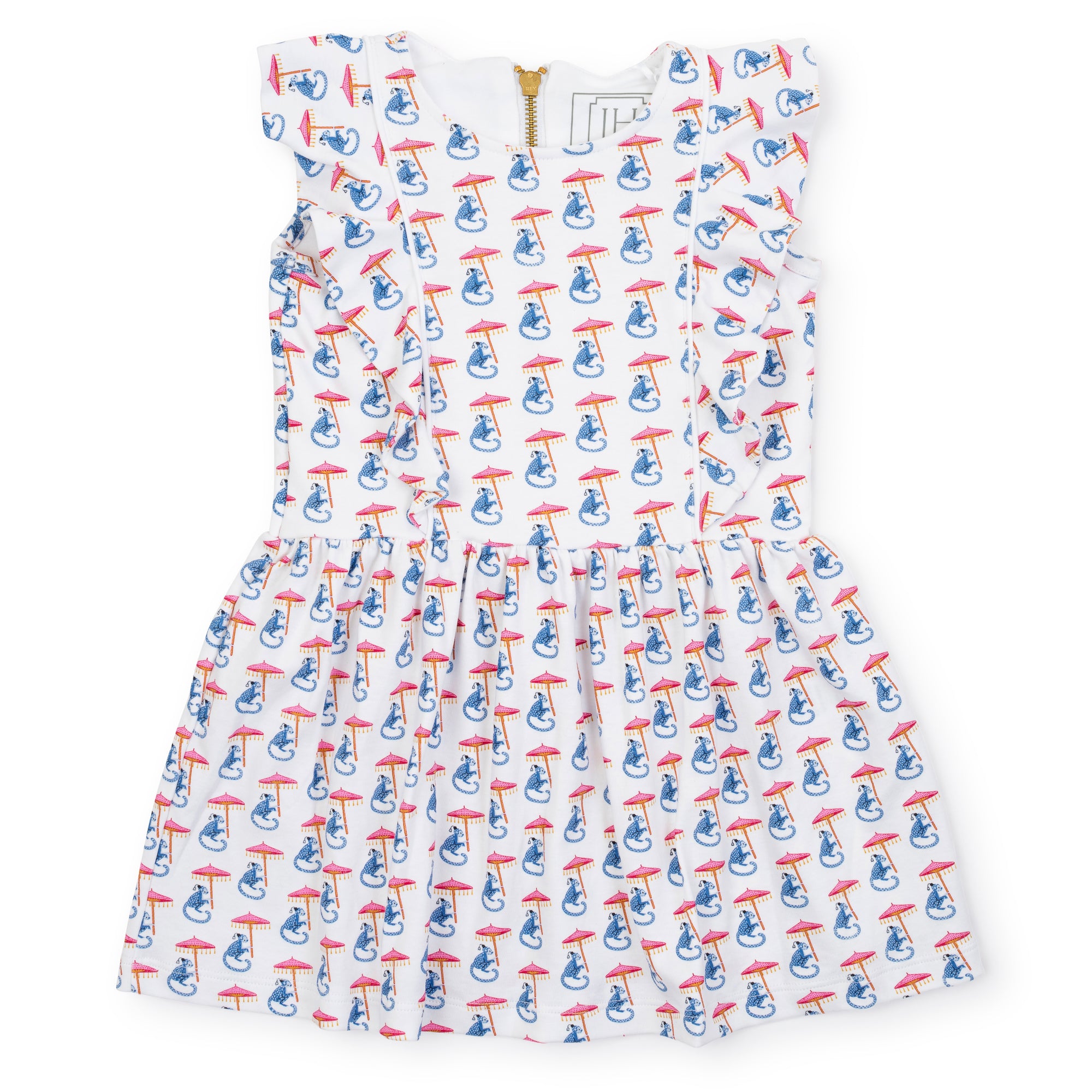 Amelia Girls' Pima Cotton Dress - Majestic Monkey