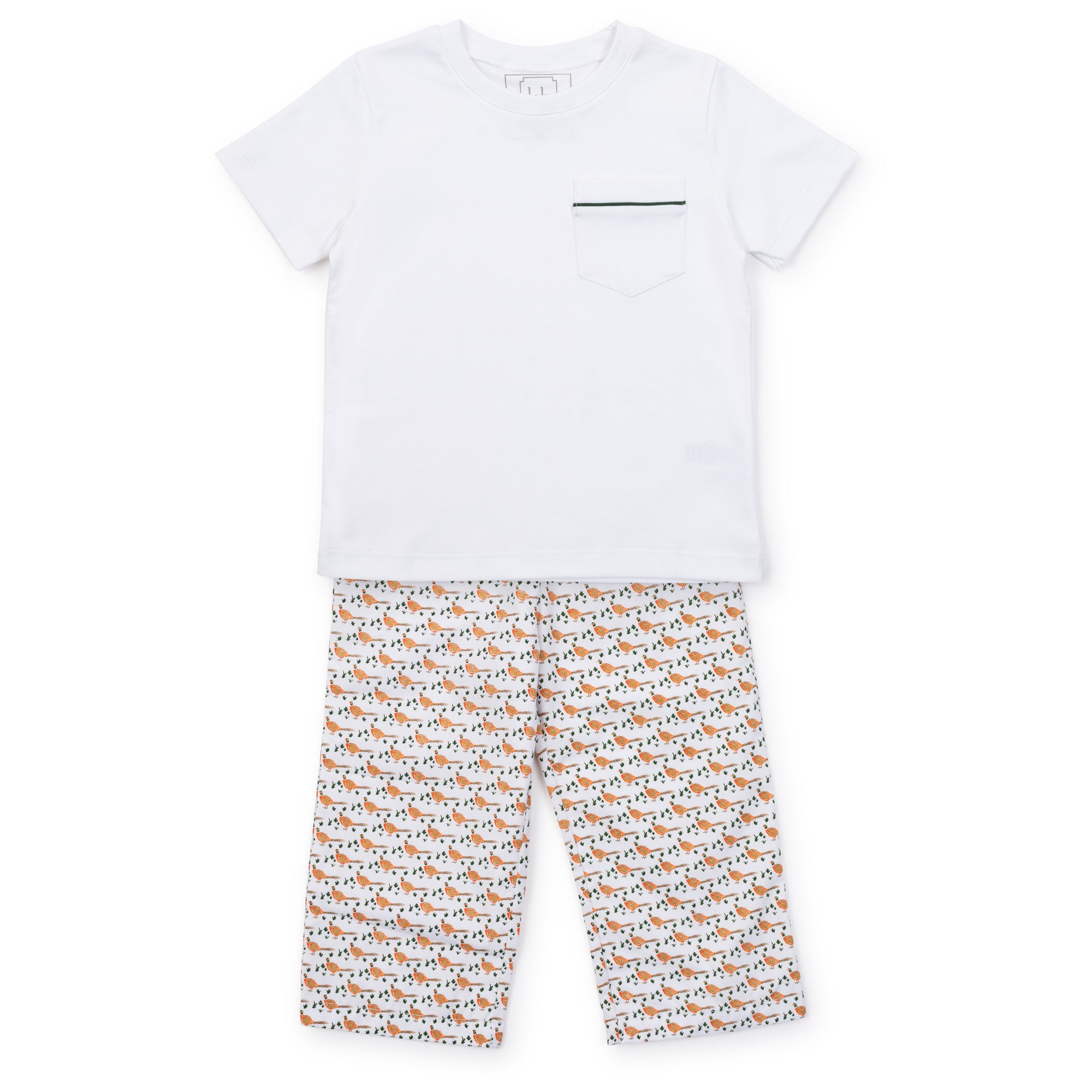 SALE Bo Set Boys' Pima Cotton Pant Set - Pheasants