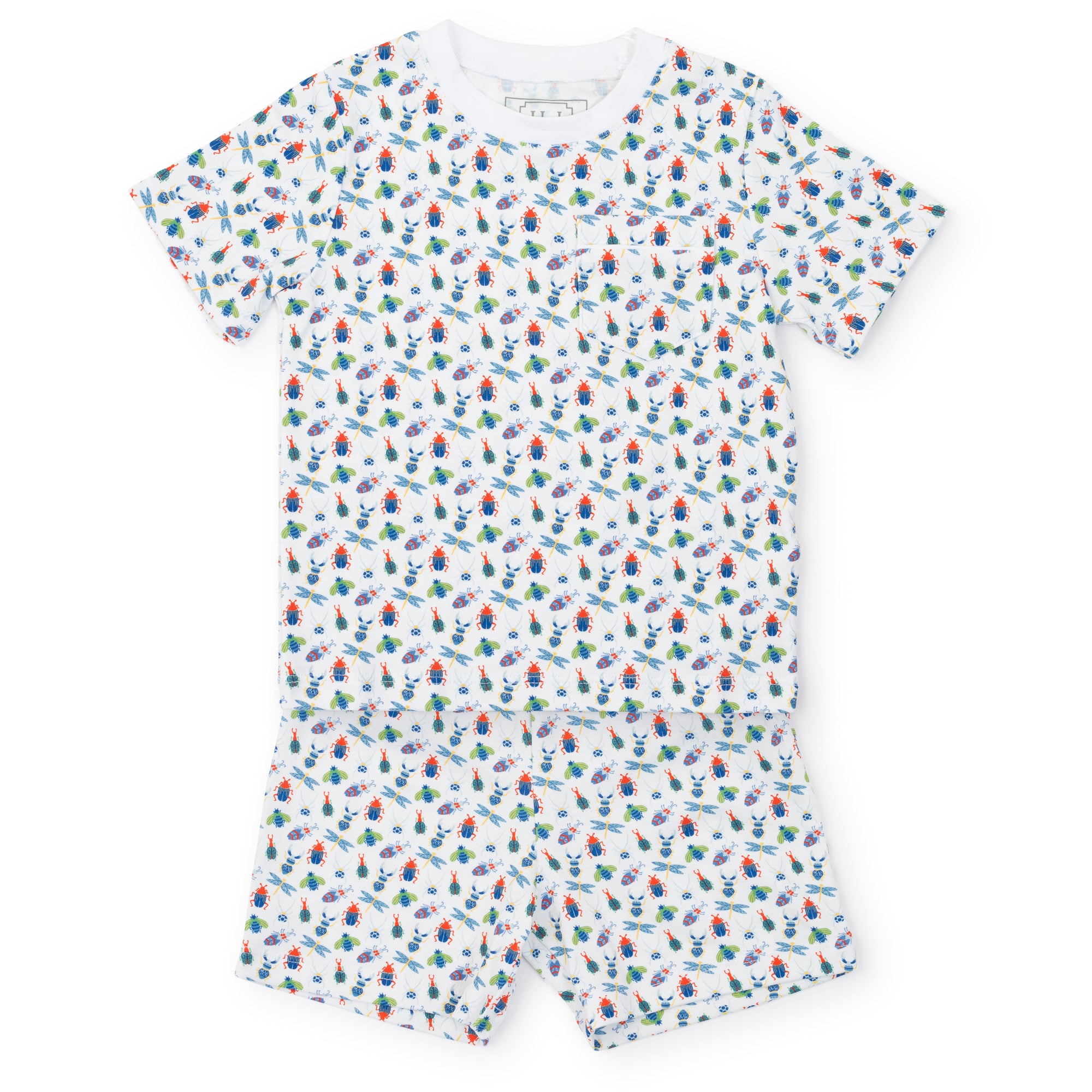 Charles Boys' Pima Cotton Short Set - Busy Bugs