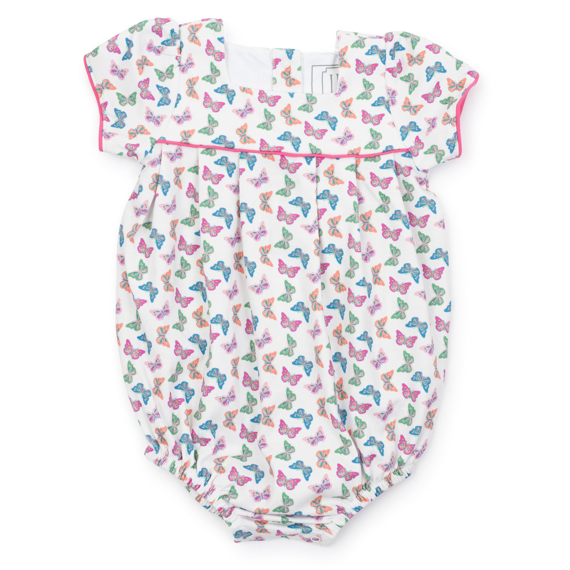 SALE Charlotte Girls' Pima Cotton Bubble - Bright Butterflies