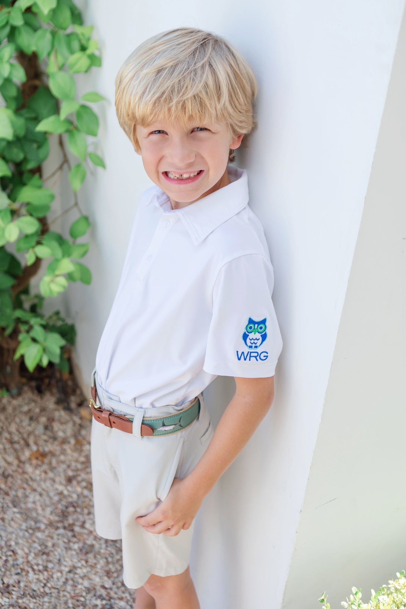 Uniform Will Boys' Polo Shirt by LH Sport - White