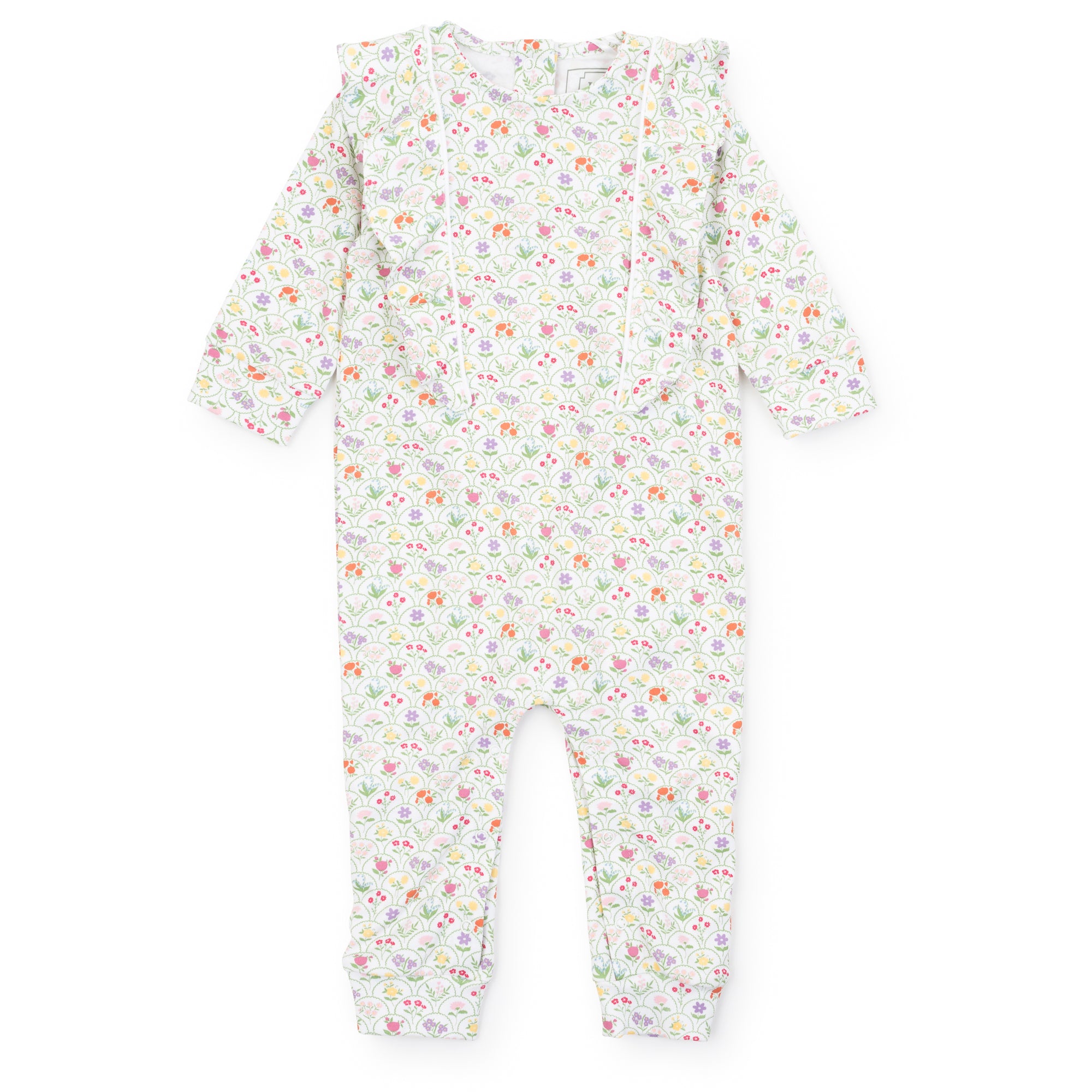 SALE Evelyn Girls' Pima Cotton Romper - Garden Floral