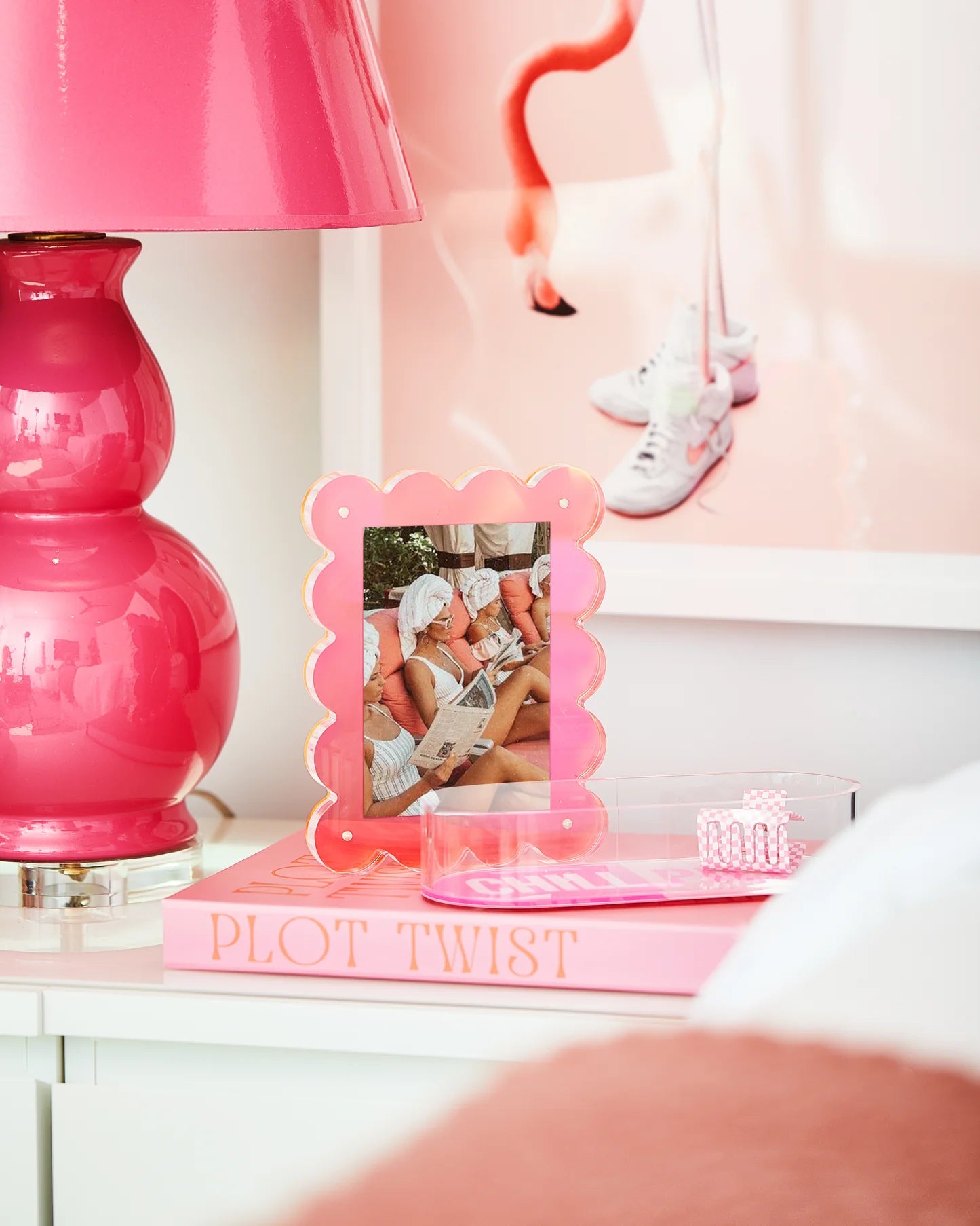 Acrylic Picture Frame - Neon Pink