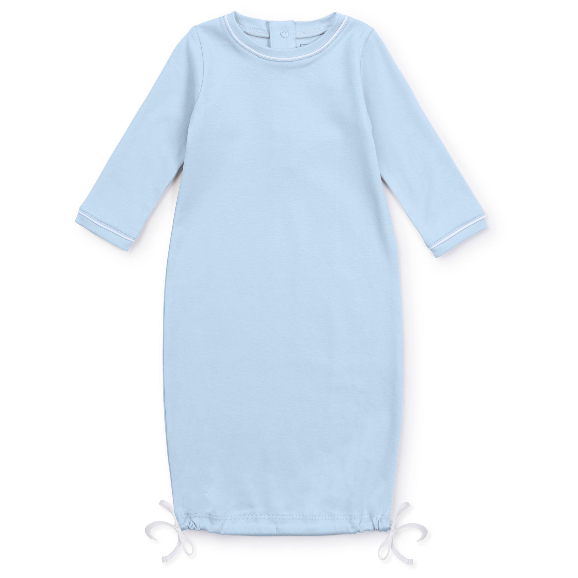 George Pima Cotton Daygown - Light Blue