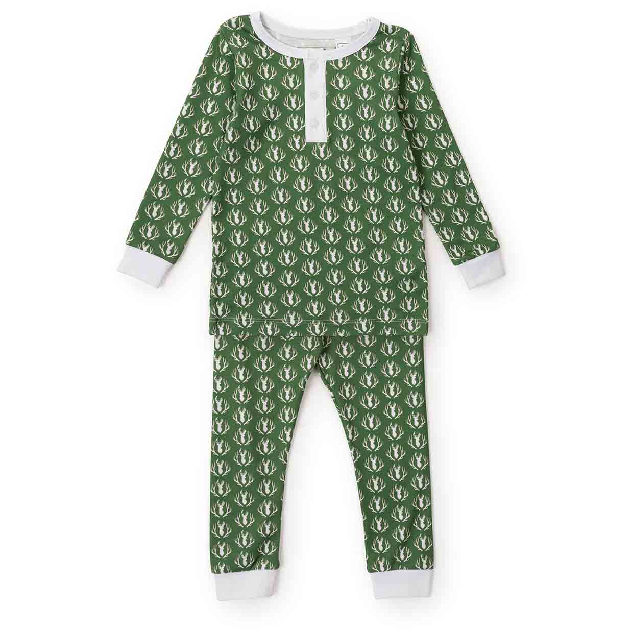 Jack Boys' Pima Cotton Pajama Pant Set - Deer & Antlers