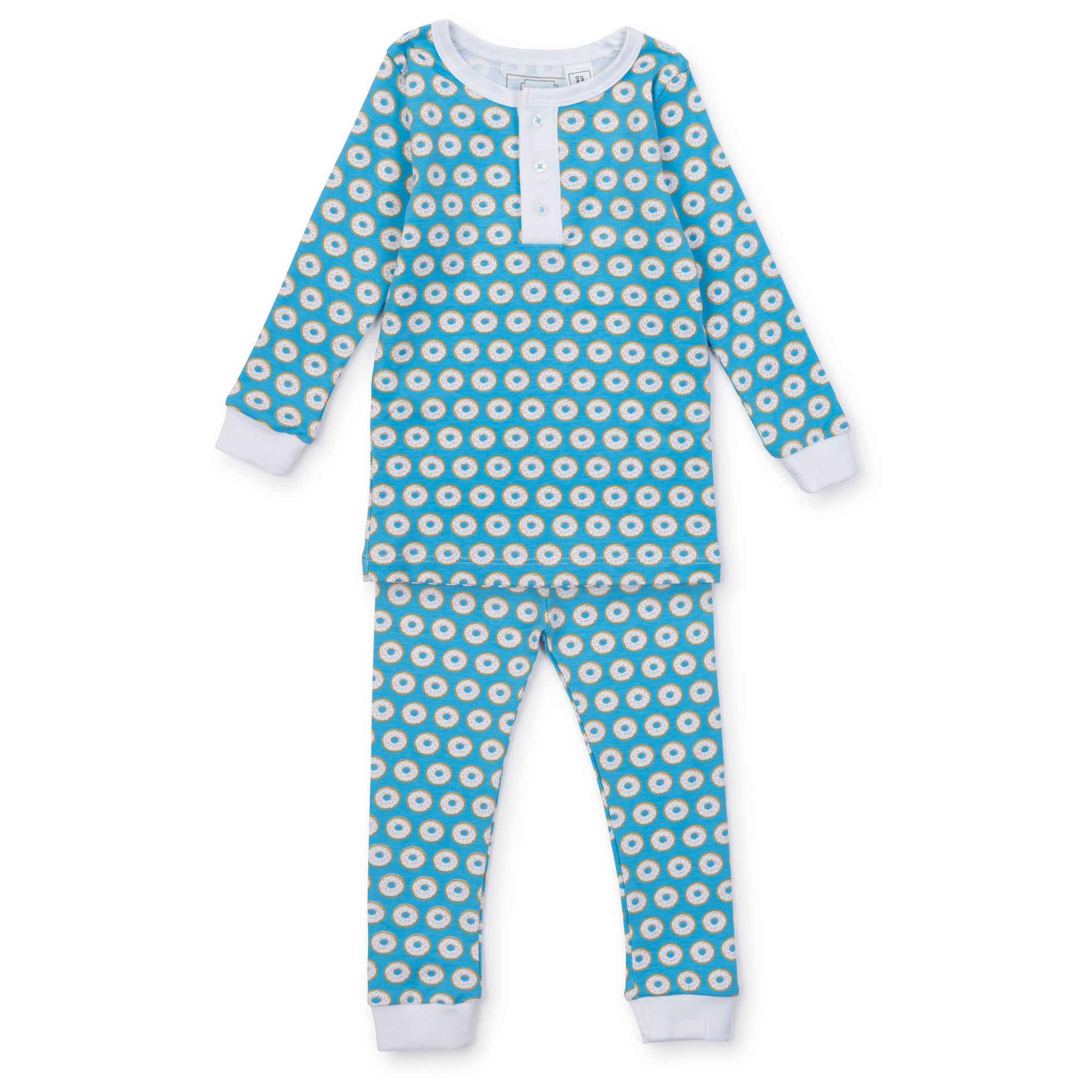 Jack Boys' Pima Cotton Pajama Pant Set - Donuts Blue