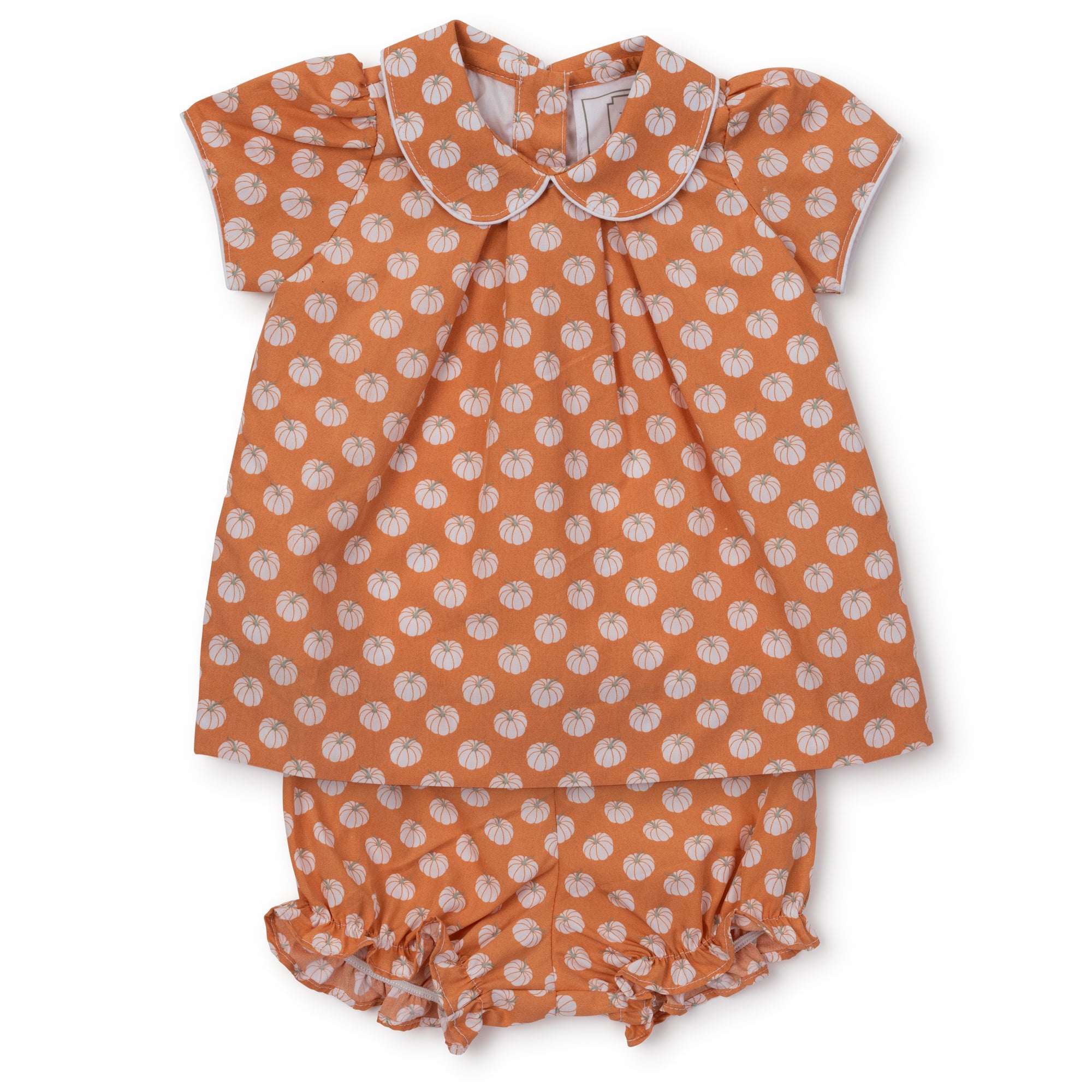 SALE Kate Girls' Woven Pima Cotton Dress - Fall Pumpkins