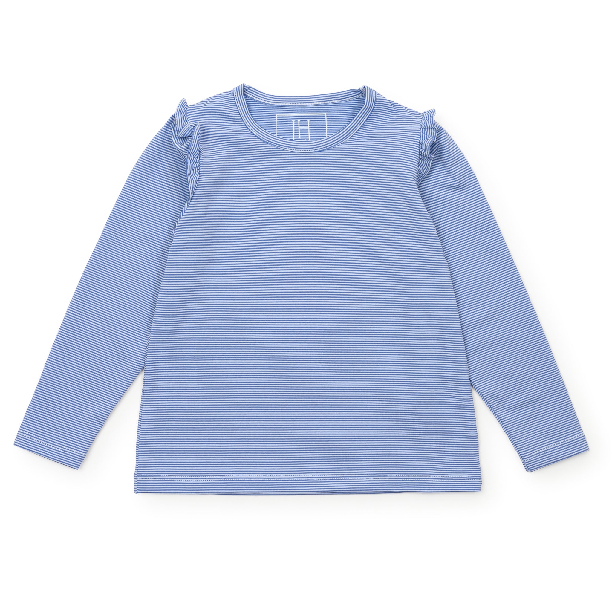 Mia Girls' Longsleeve Top by LH Sport - Blue Stripes