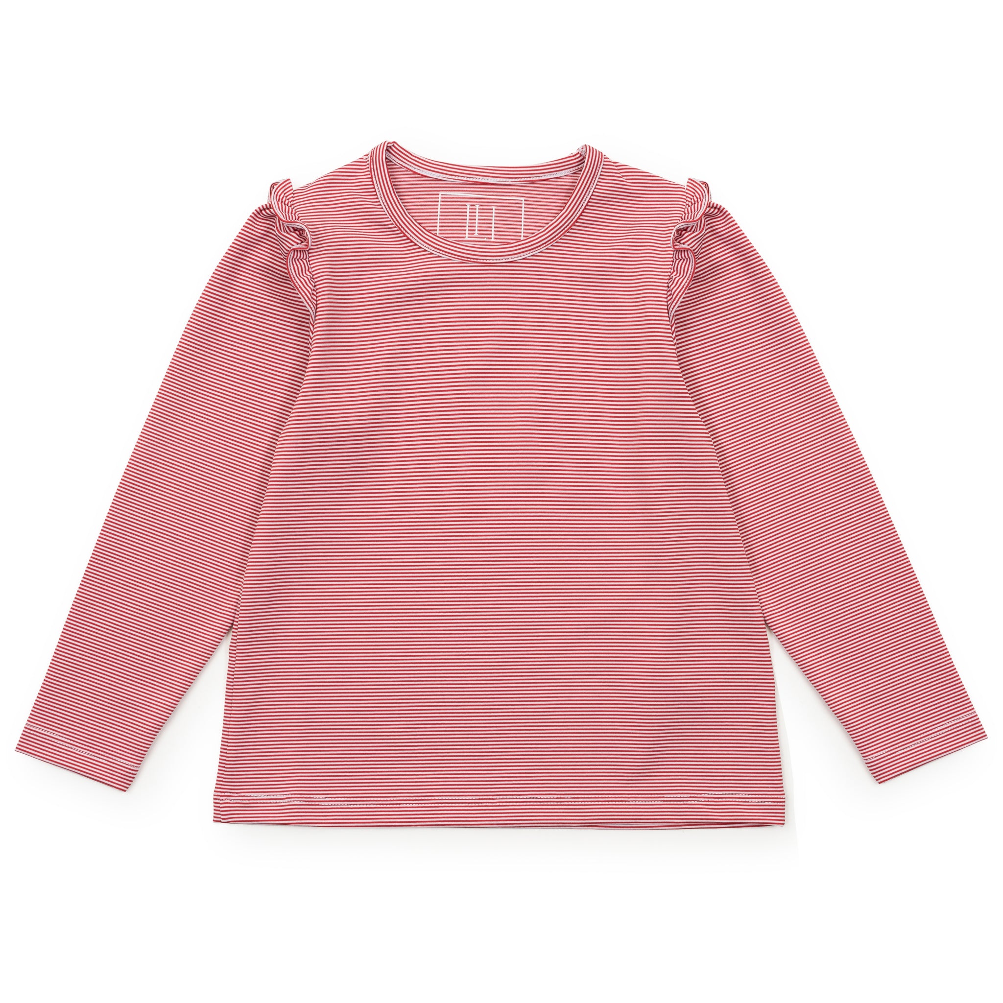 Mia Girls' Longsleeve Top by LH Sport - Red Stripes