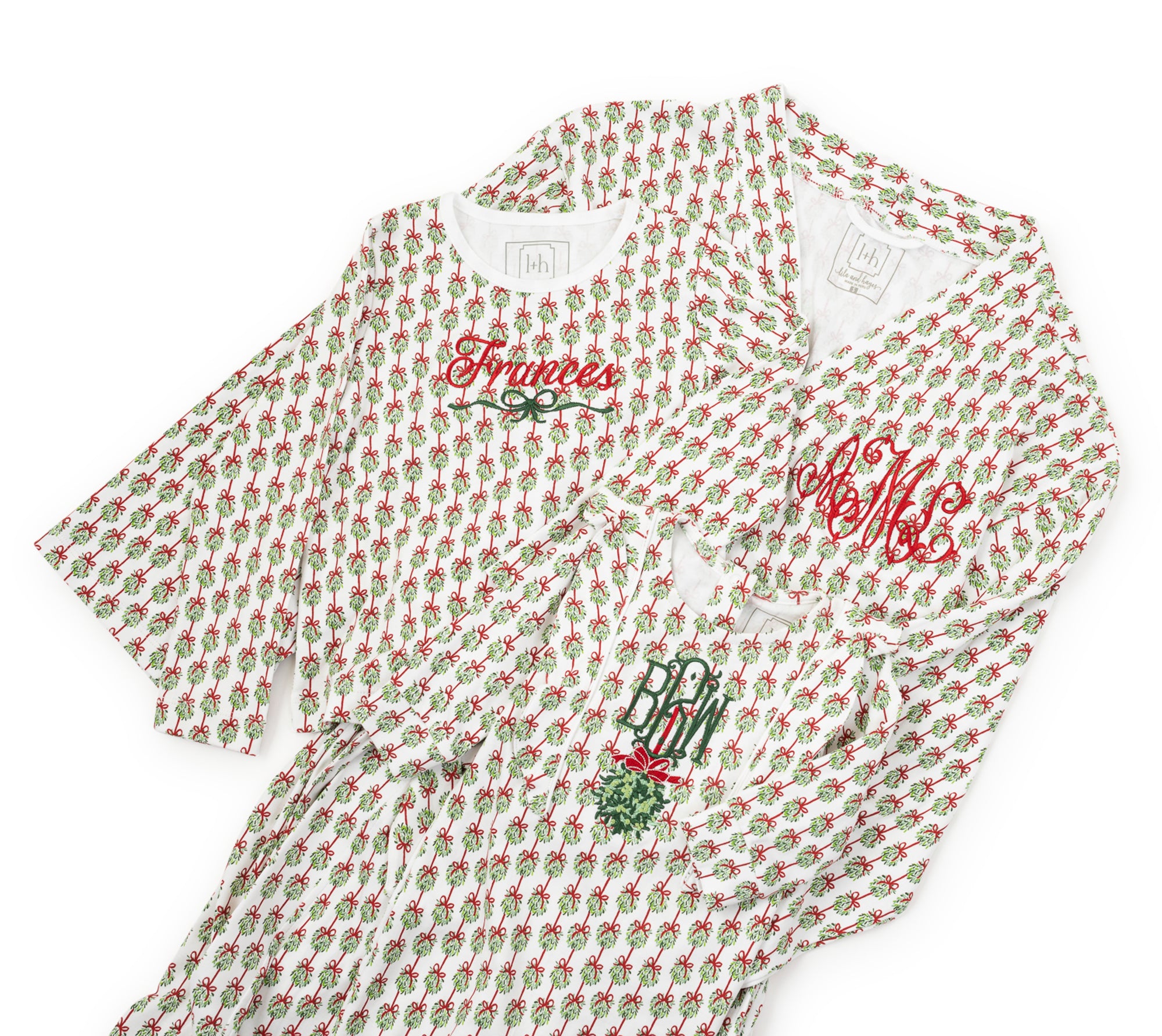 SALE Gwen Girls' Pima Cotton Spa Wrap - Merry Mistletoe