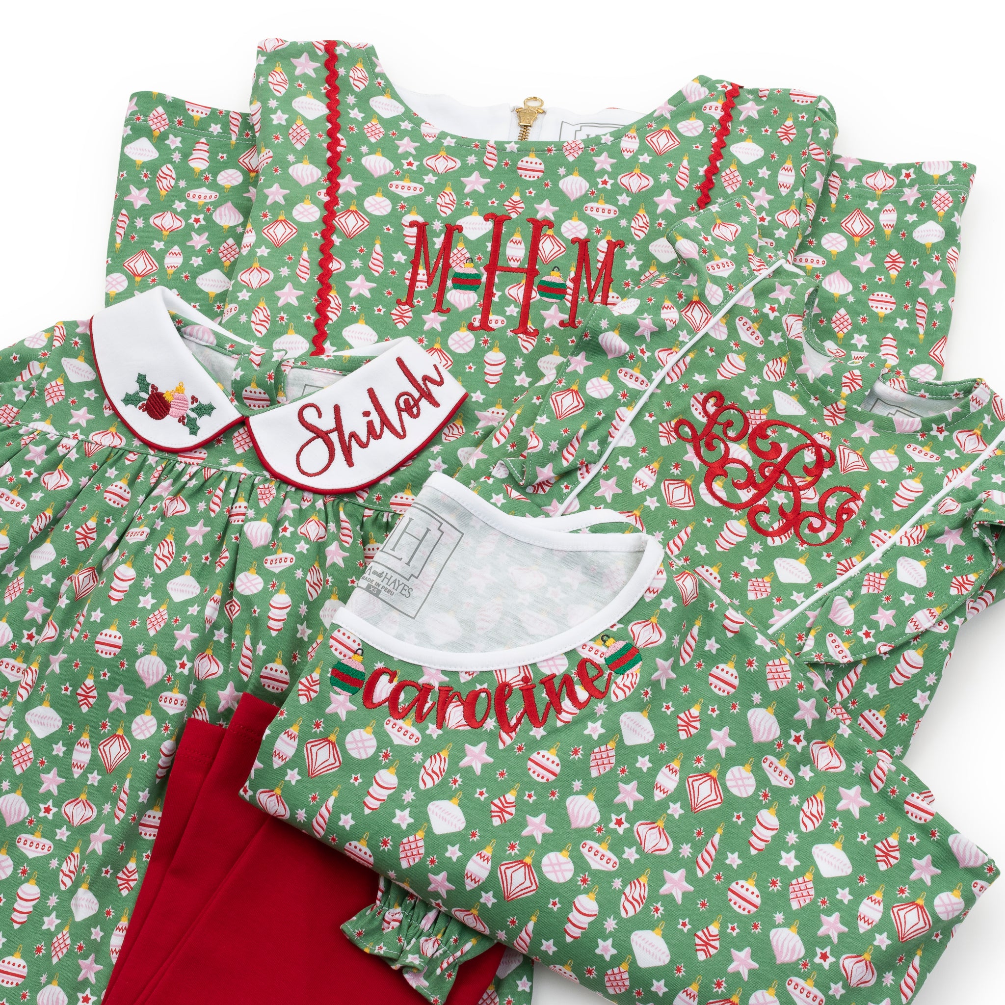 Kathryn Women's Pajama Short Set - Retro Ornaments