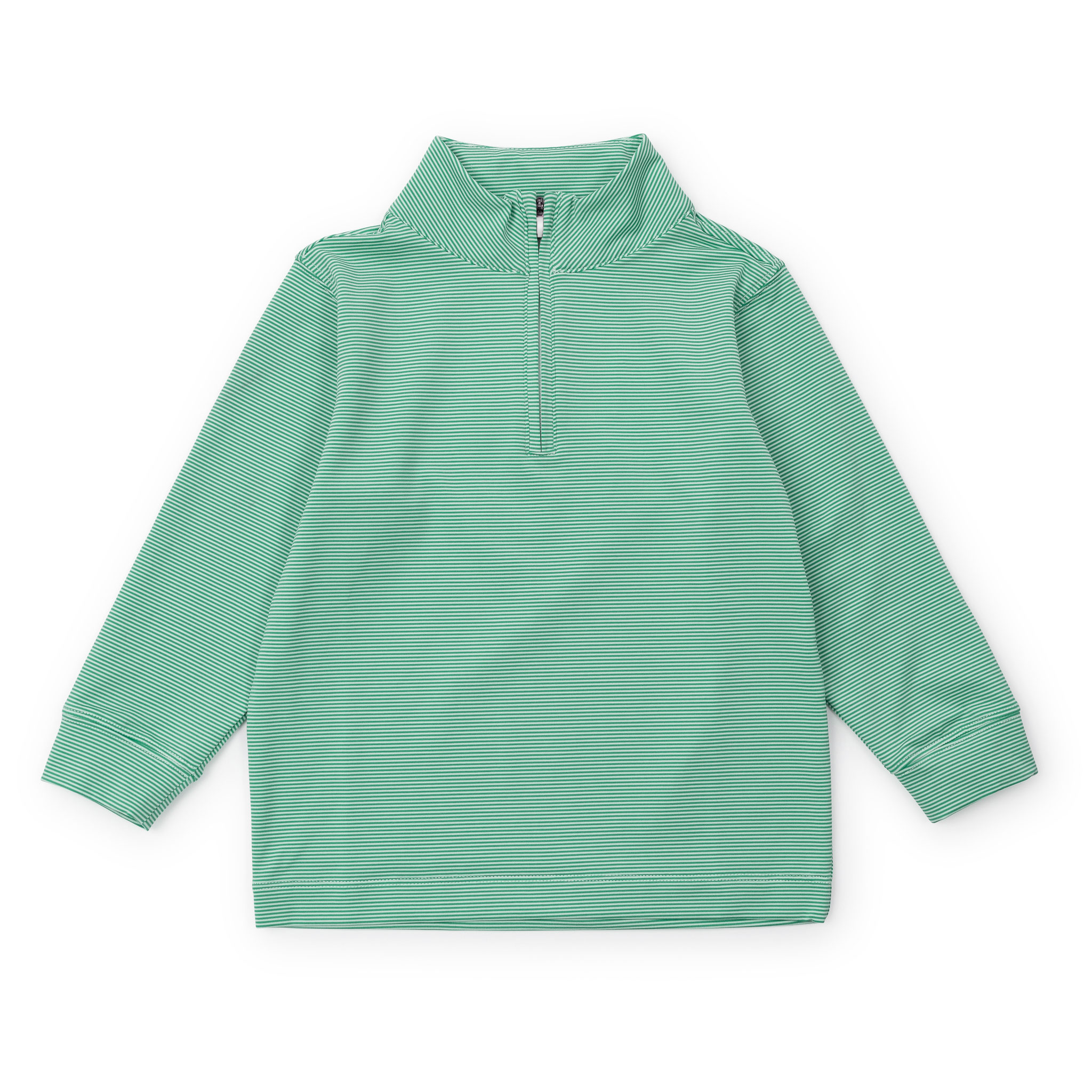 Sam Quarter Zip Pullover by LH Sport - Green Stripes