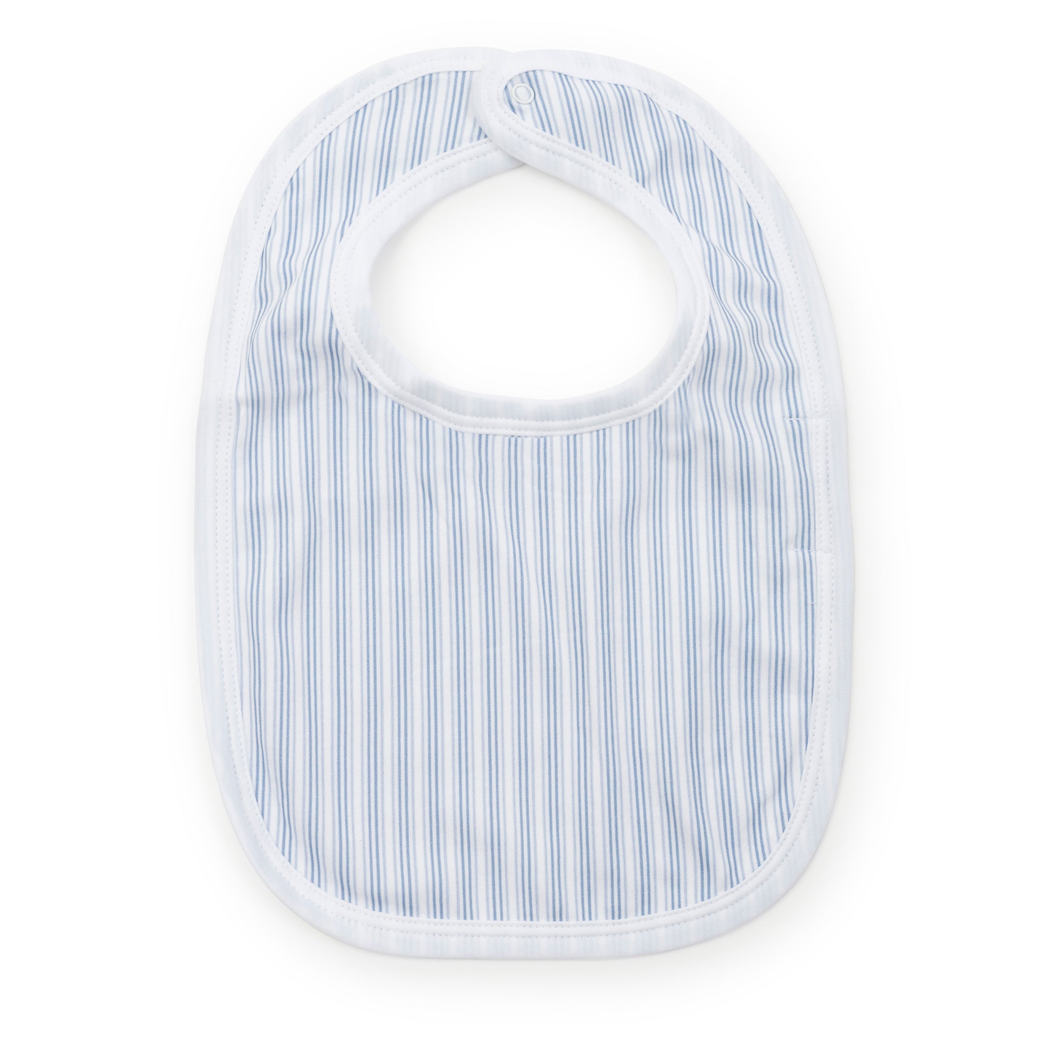 Plain Edge Bib - Stripes in Blue