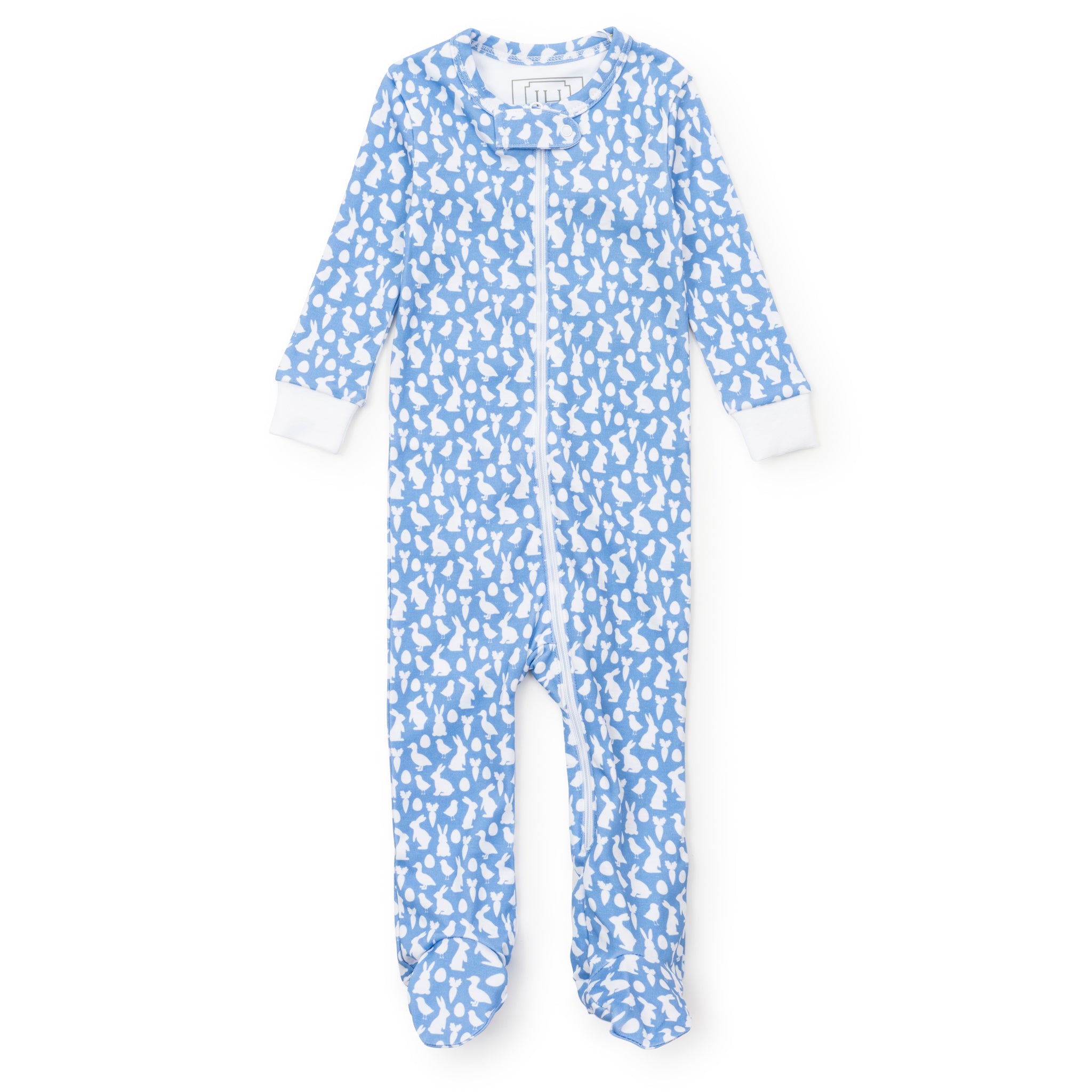 Parker Boys' Zipper Pajama - Easter Time Blue