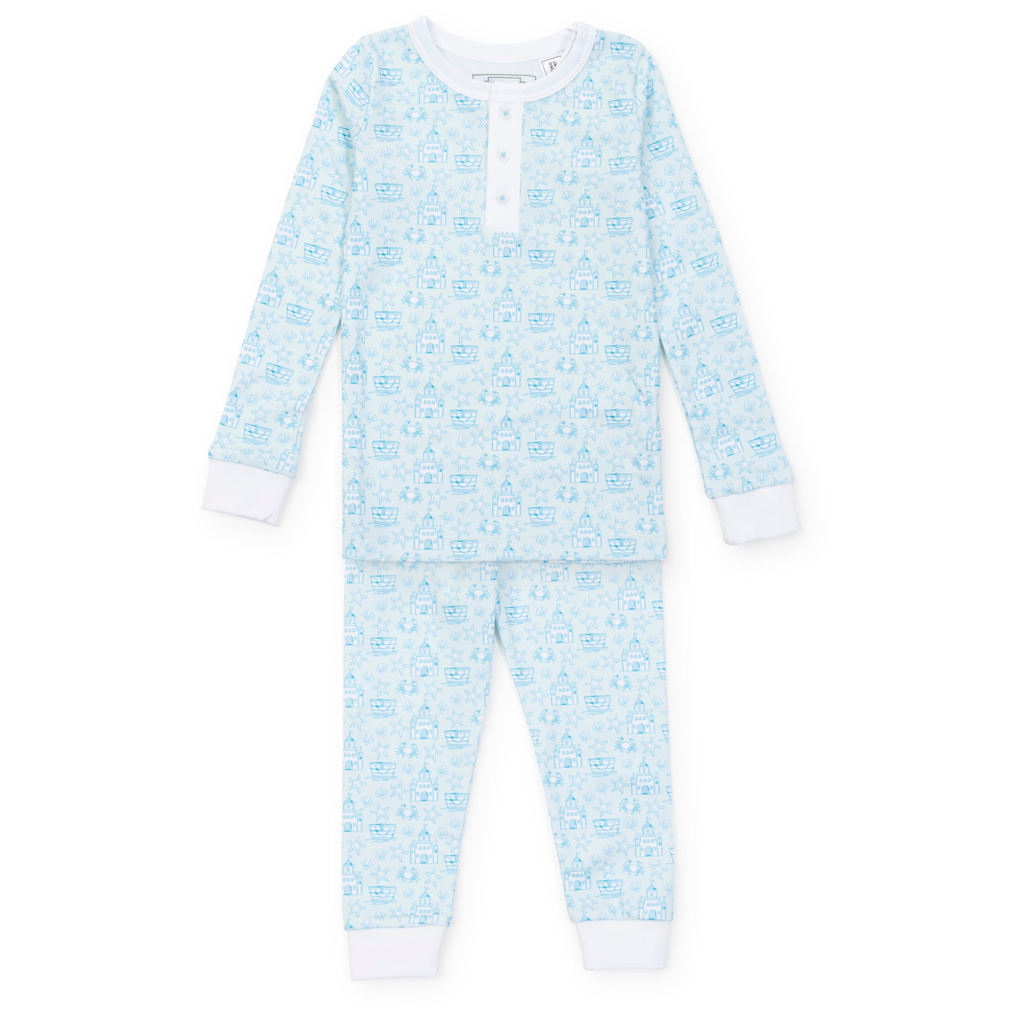 Jack Boys' Pajama Pant Set - Sandcastles Blue