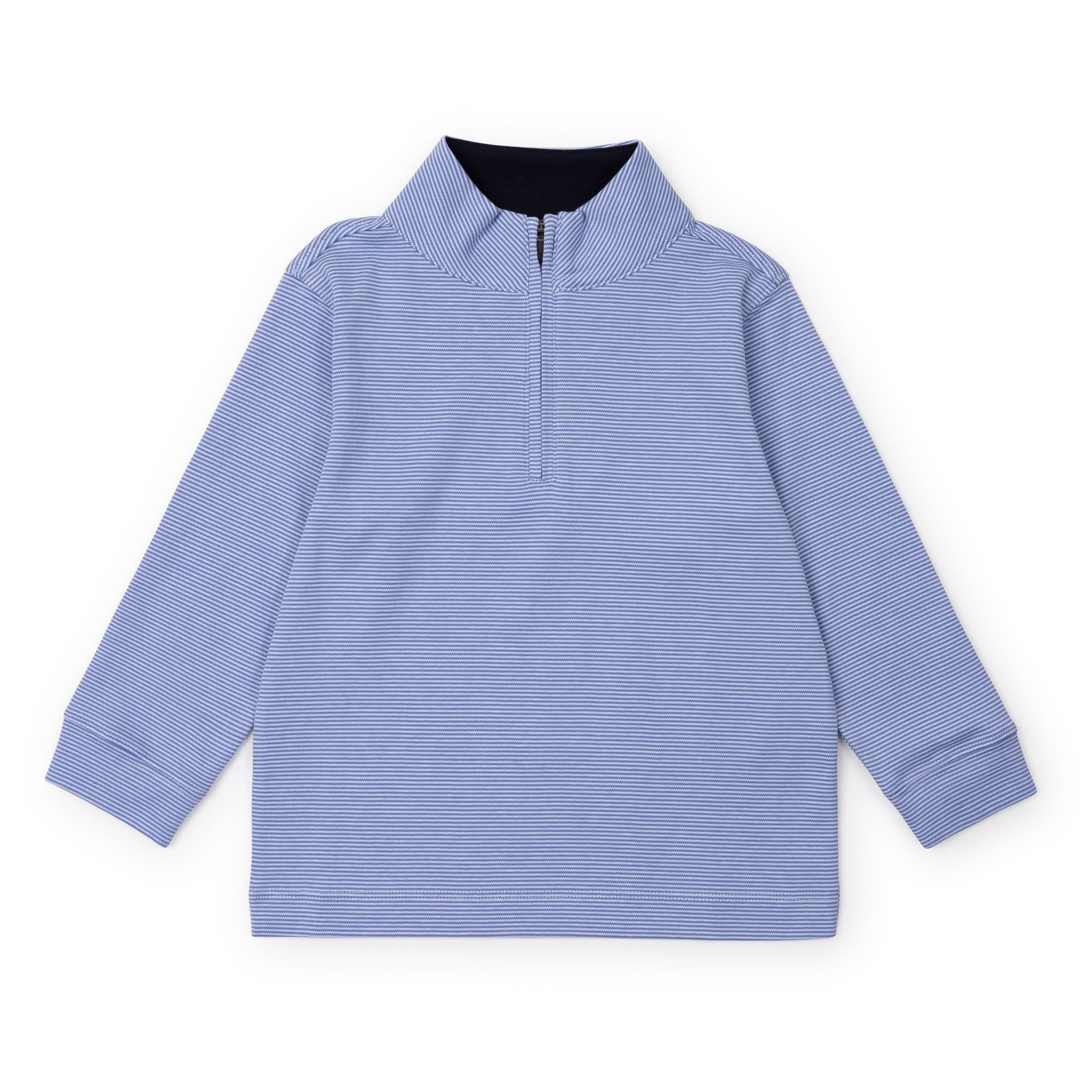 Spencer Quarter Zip Pullover - Blue Stripes