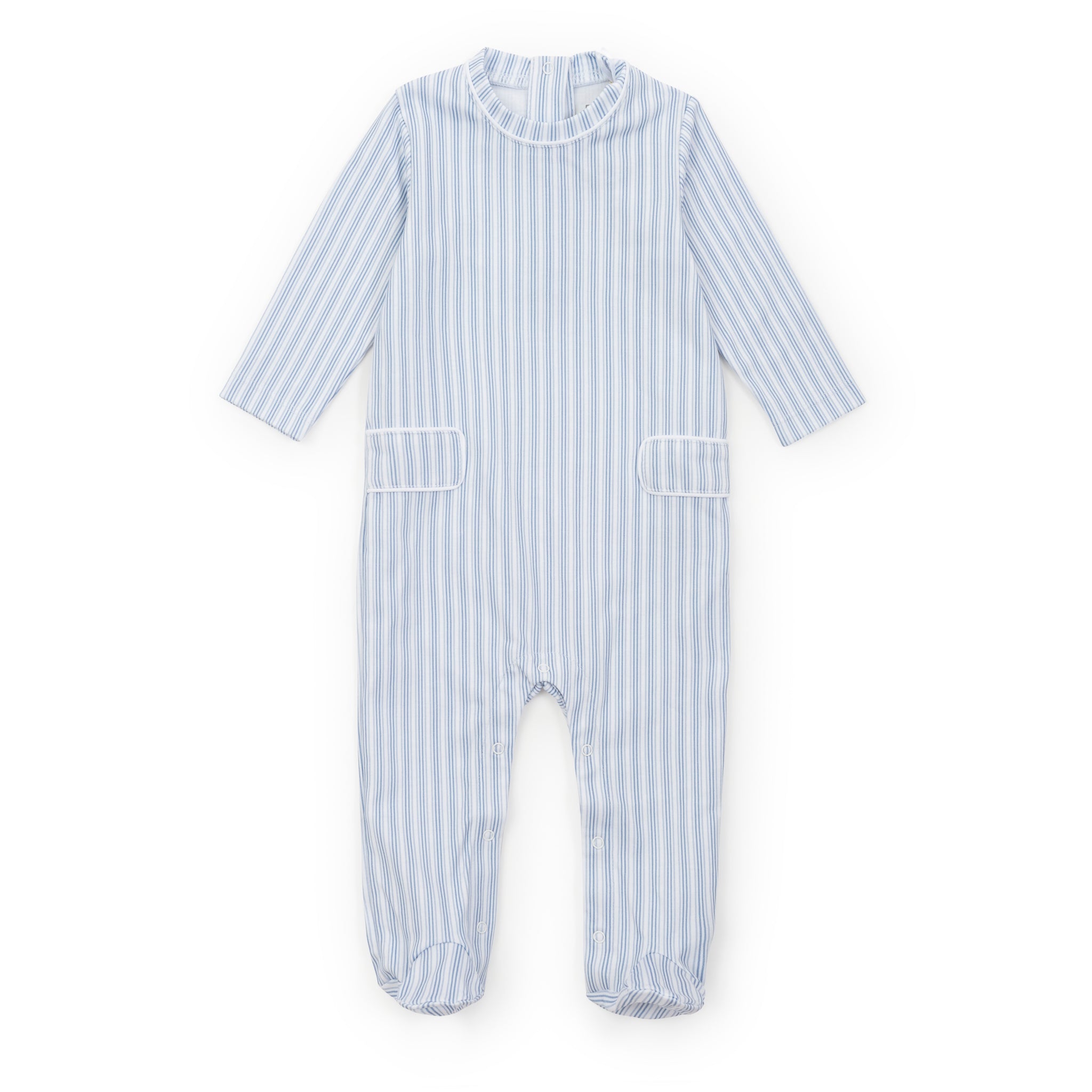 Preston Boys' Romper - Stripes in Blue