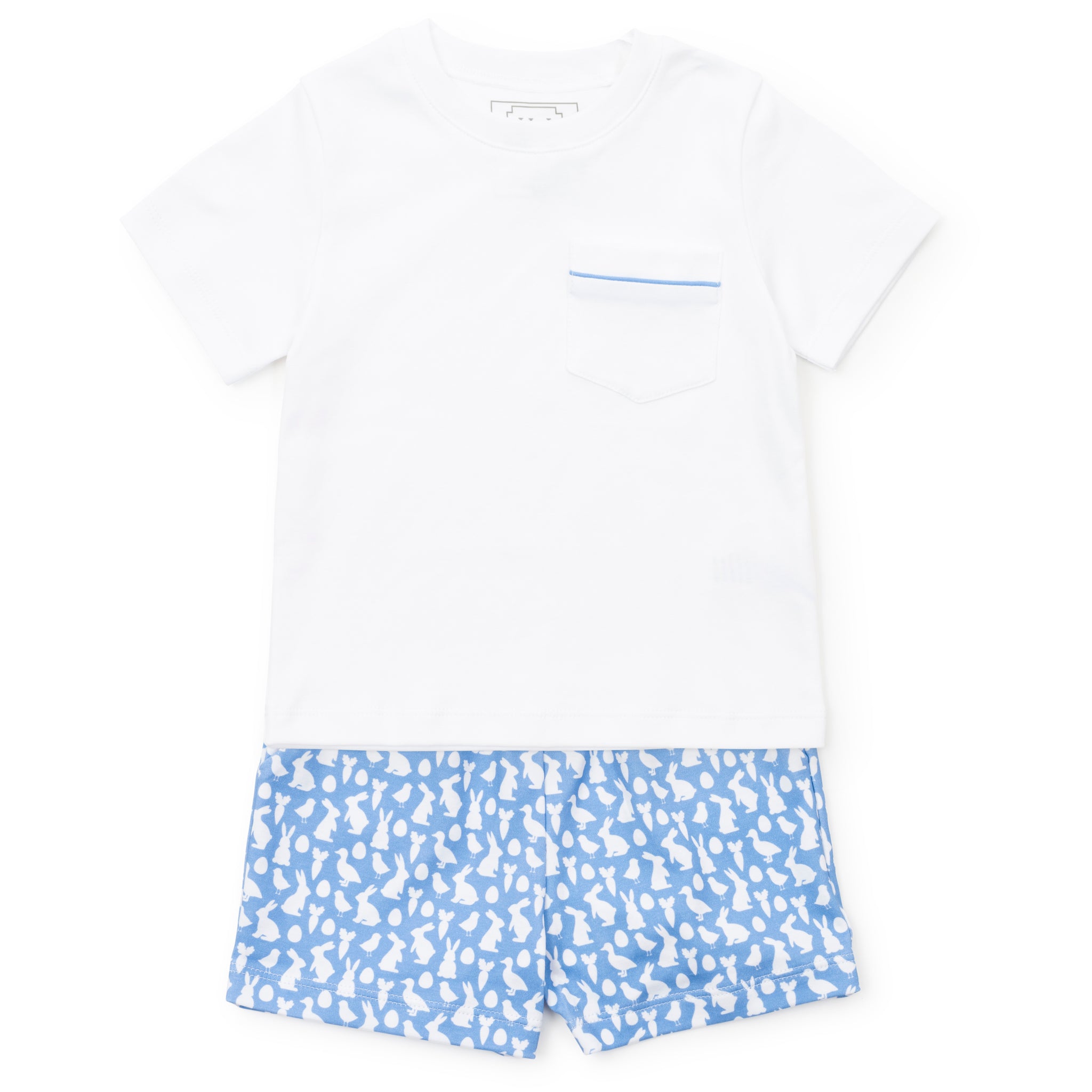 Walker Boys' Short Set - Easter Time Blue