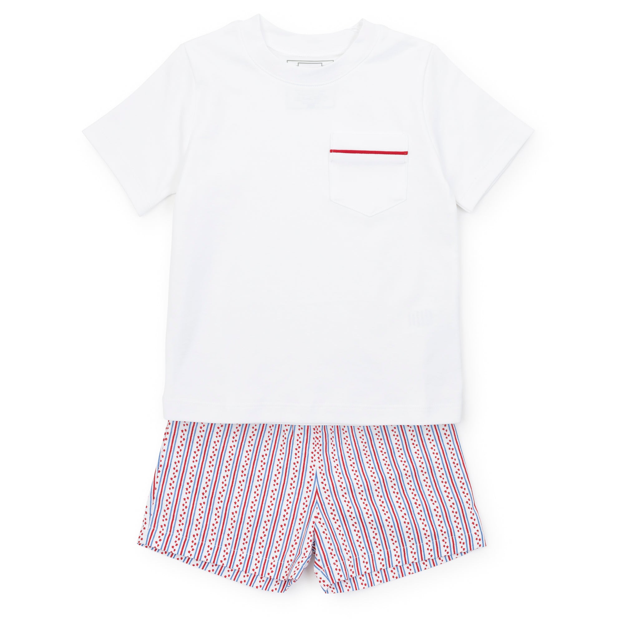 SALE Hudson Boys' Pima Cotton Short Set - Stars and Stripes