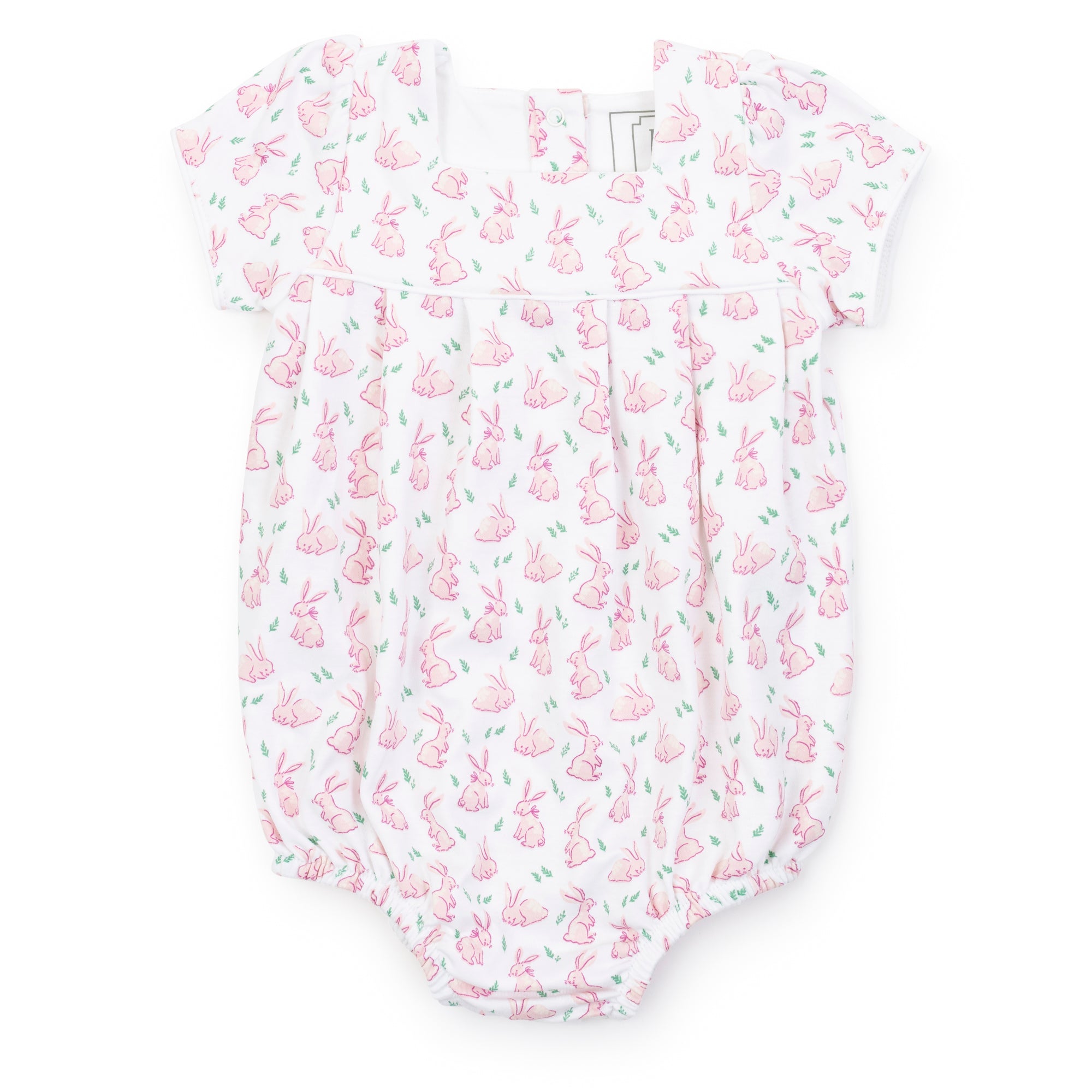 SALE Charlotte Girls' Pima Cotton Bubble - Bunny Hop Pink