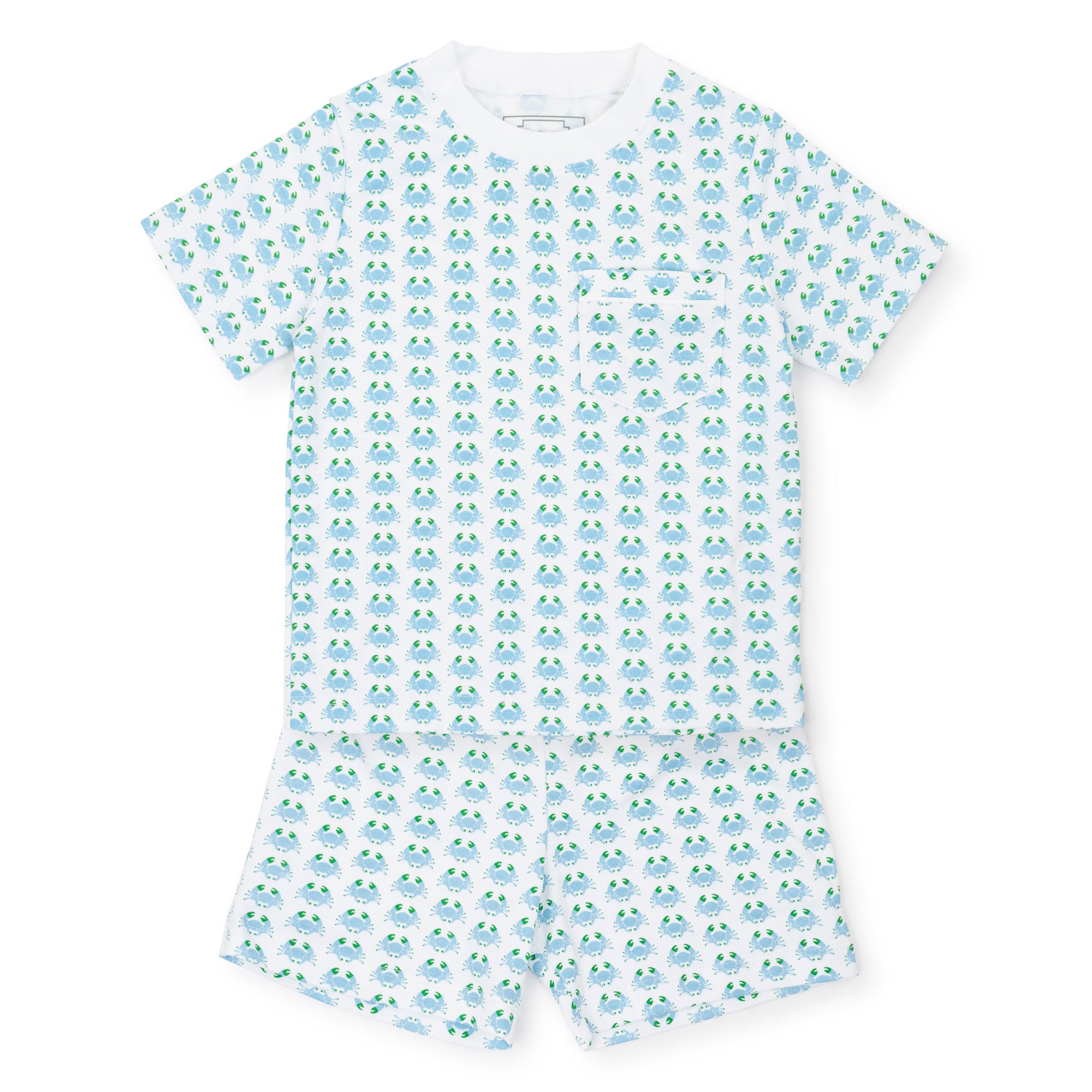 SALE Charles Boys' Pima Cotton Short Set - Cool Crabs