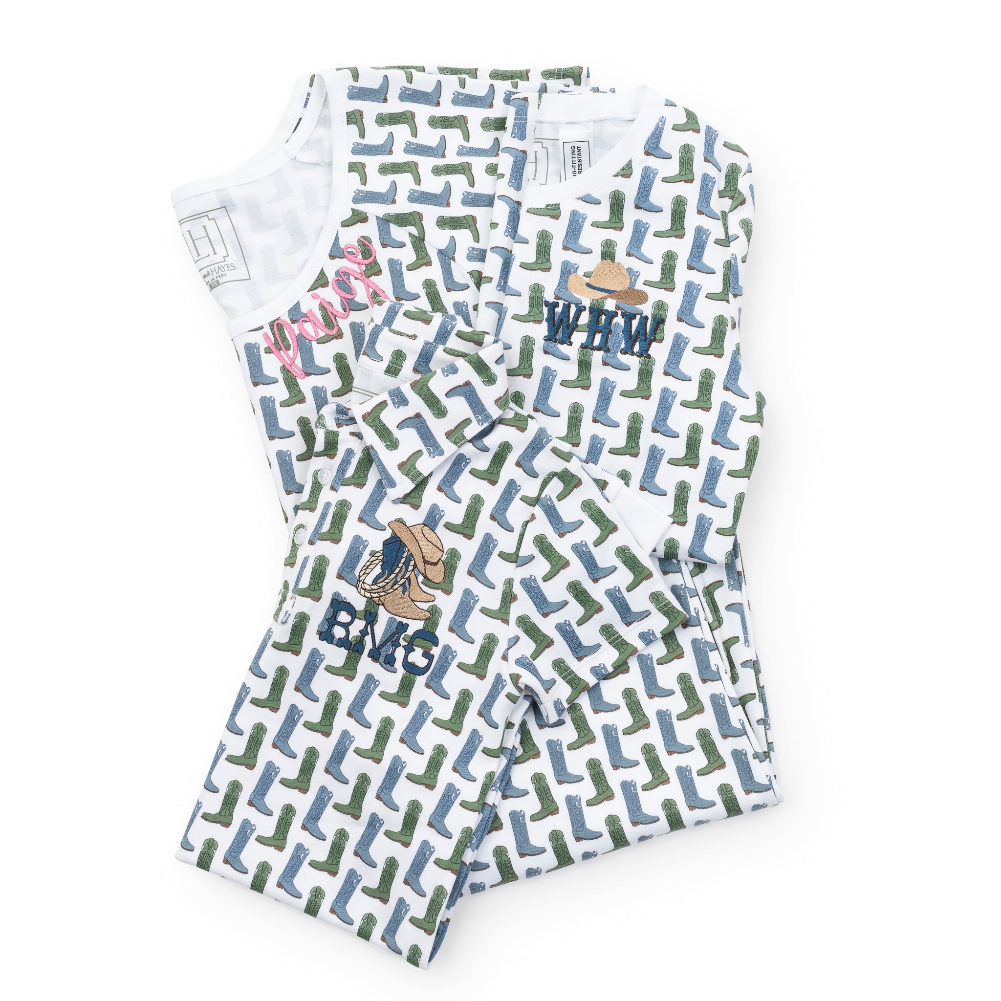 Grayson Boys' Pajama Pant Set - Cowboy Boots