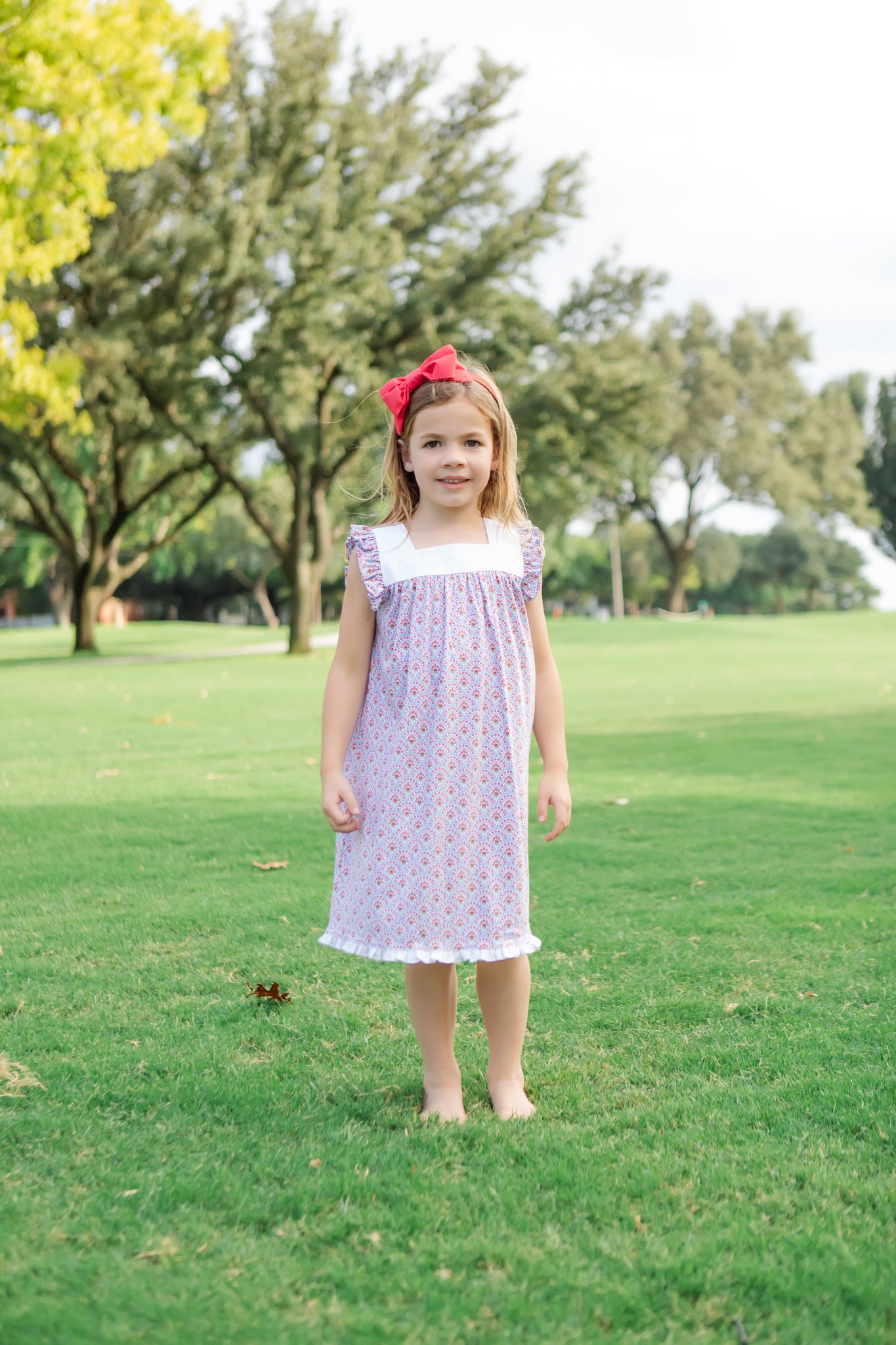 Caroline Girls' Dress - Bunting Floral