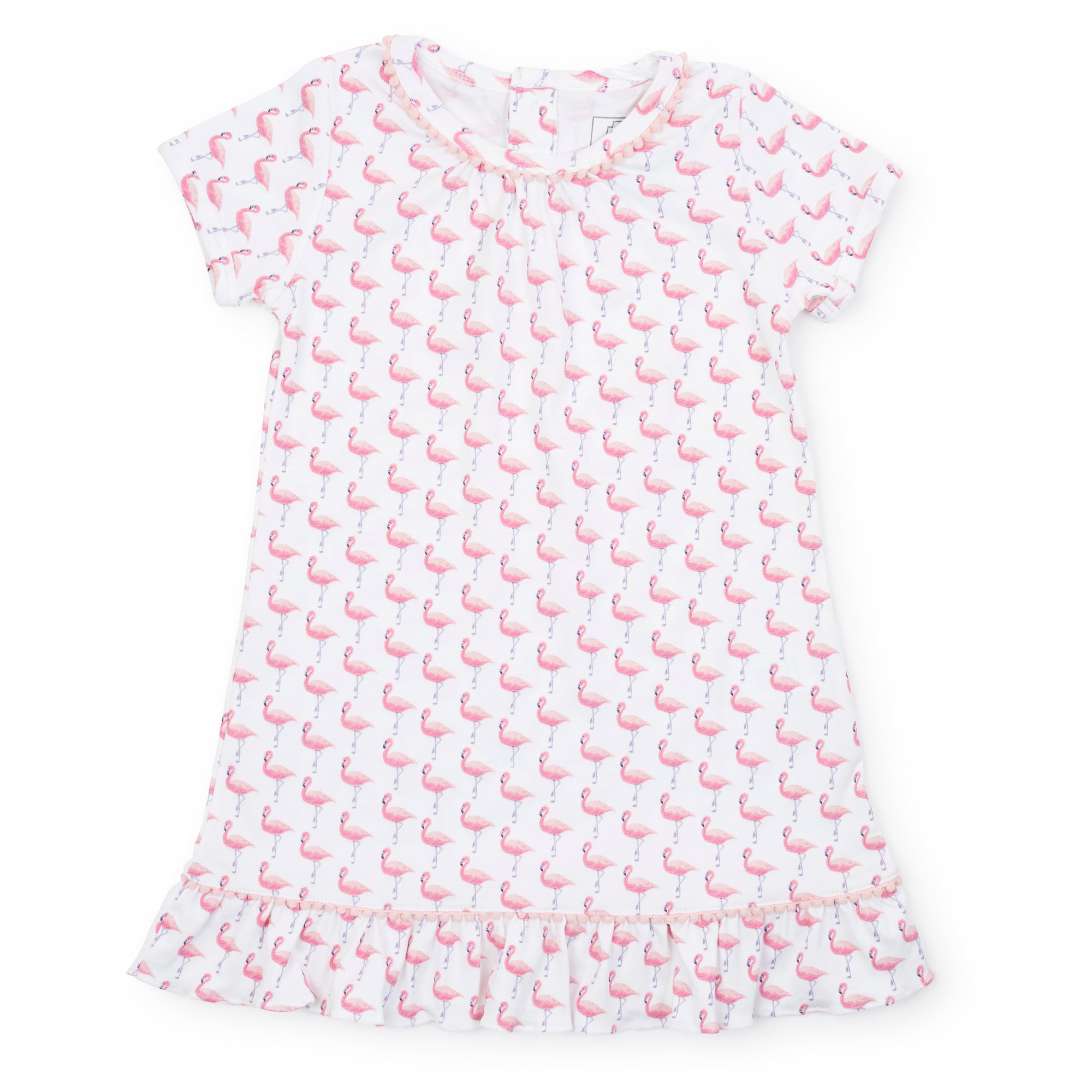 SALE Camden Girls' Pima Cotton Dress - Fabulous Flamingos