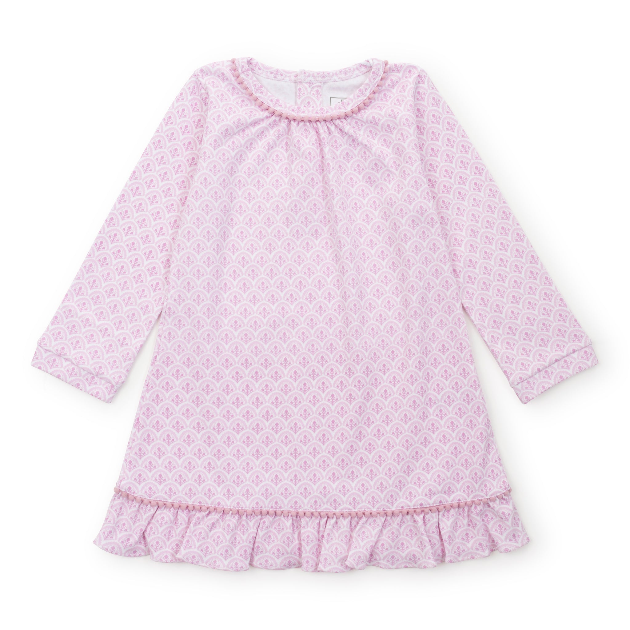 Carlin Girls' Dress - Scalloped in Pink