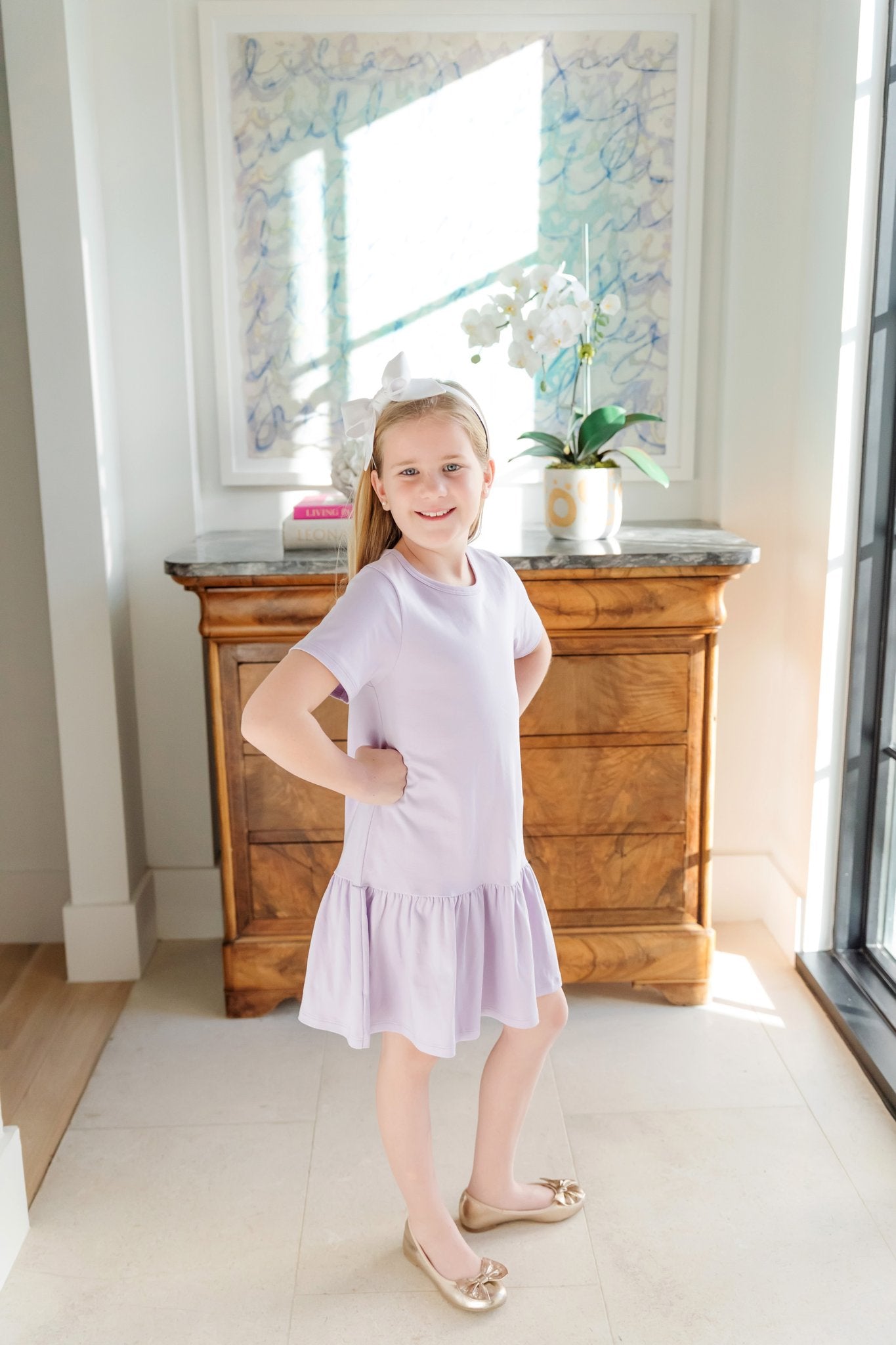 Lottie Girls' Dress - Lavender