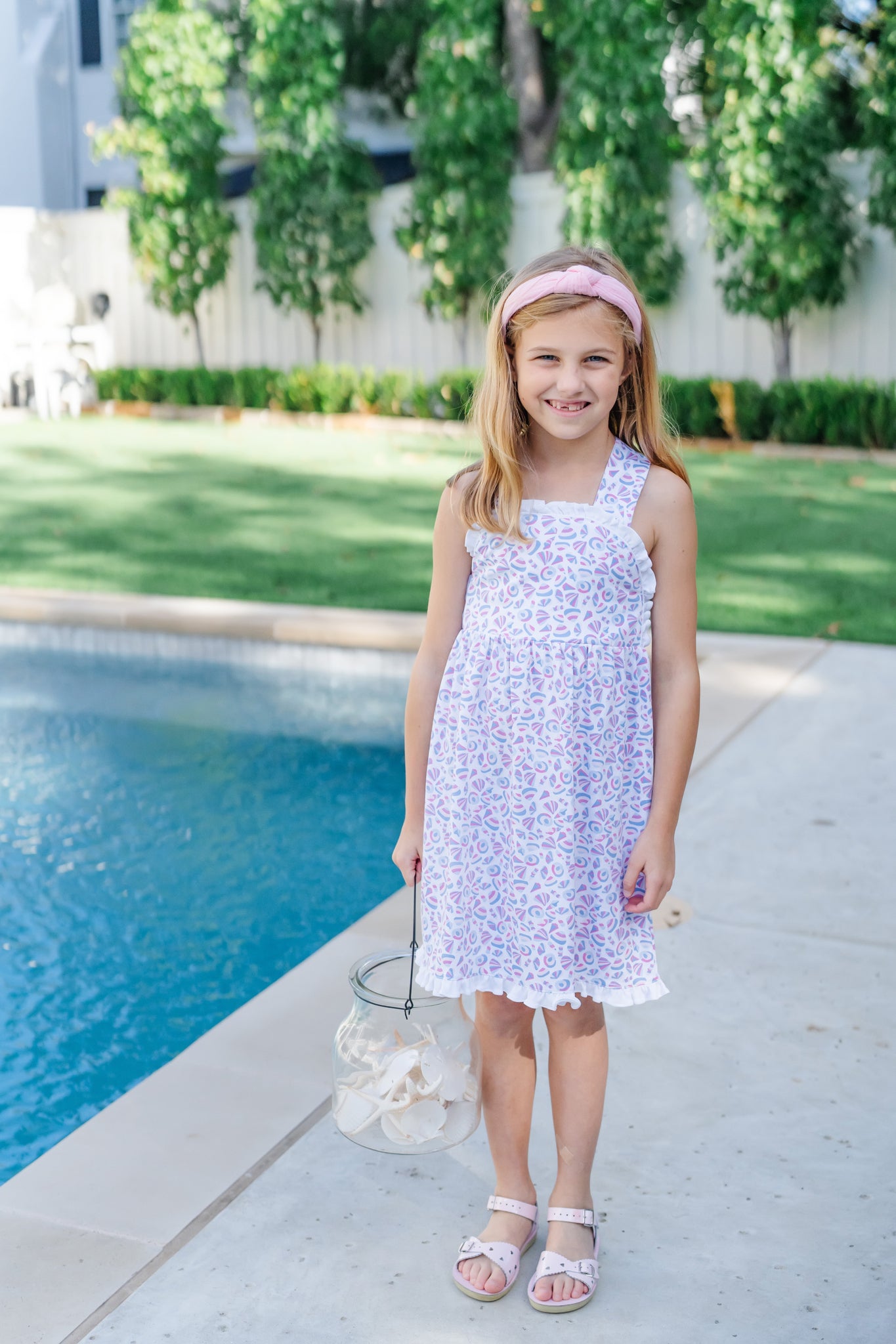 Eden Girls' Dress - Seashells on the Seashore