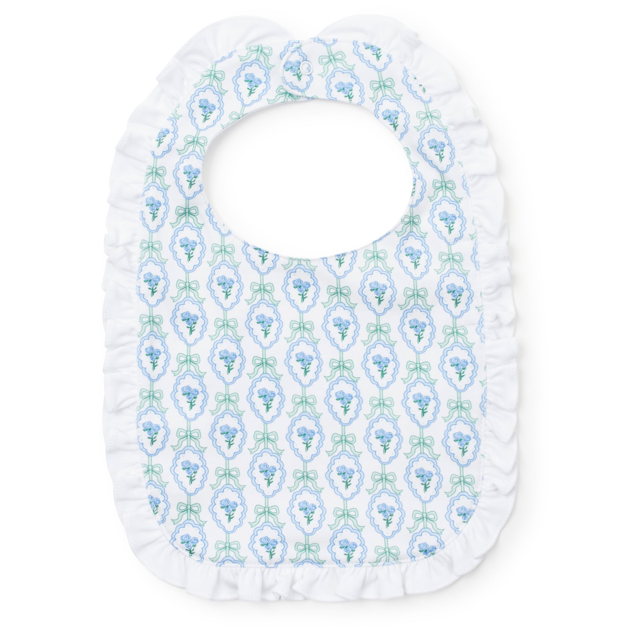 Ruffled Girls' Bib - Hampton Blooms