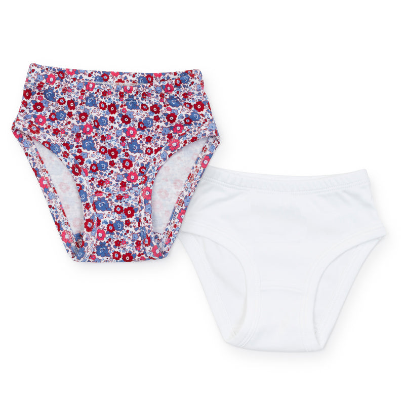 SALE Lauren Girls' Pima Cotton Underwear Set - Freedom Floral/White