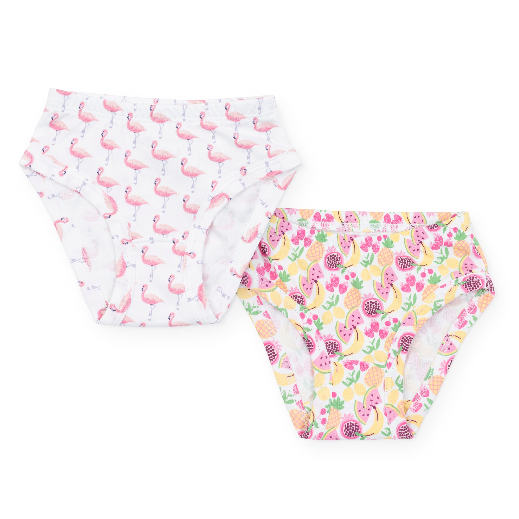 SALE Lauren Girls' Pima Cotton Underwear Set - Fabulous Flamingos/Tropical Fruit