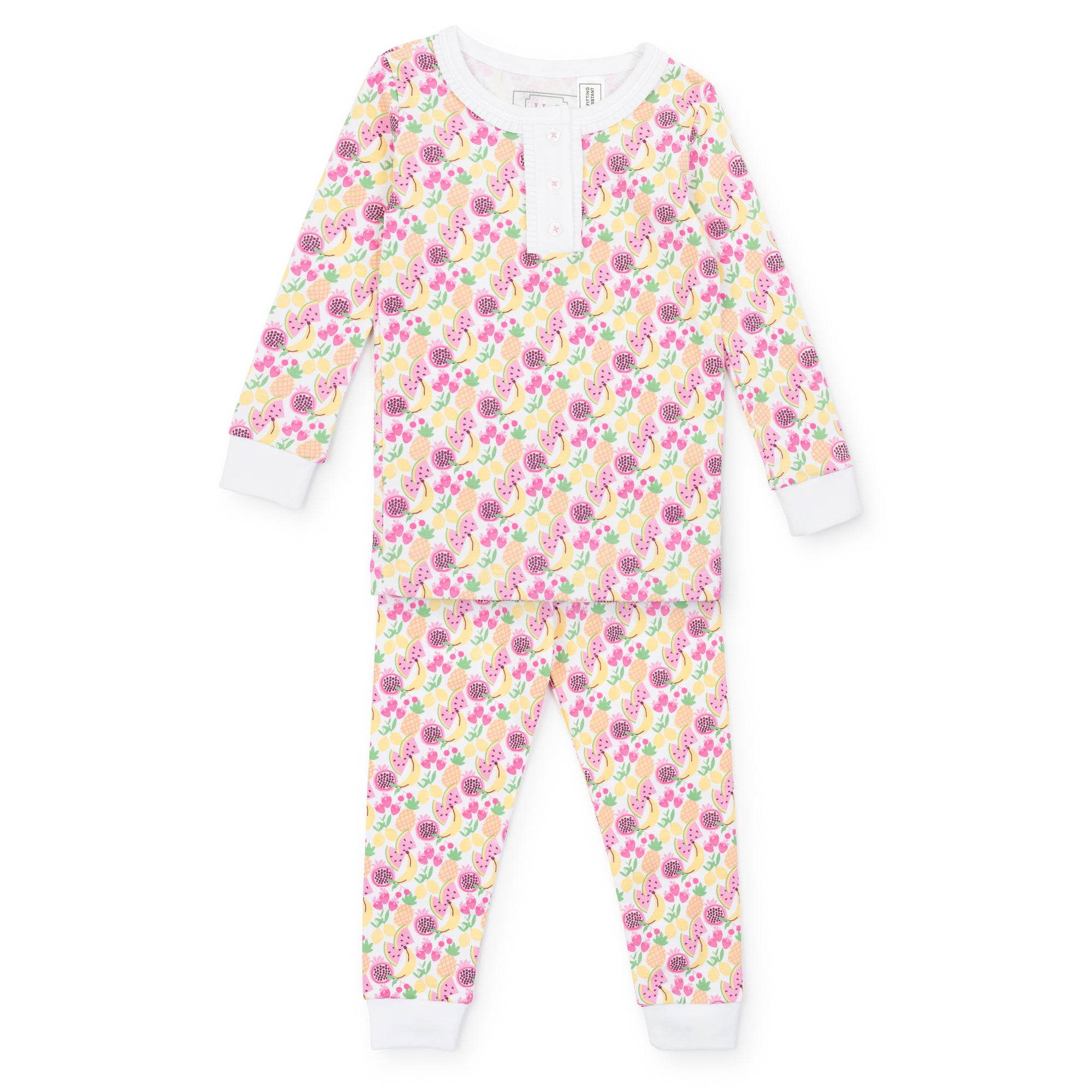 SALE Alden Girls' Pima Cotton Pajama Pant Set - Tropical Fruit