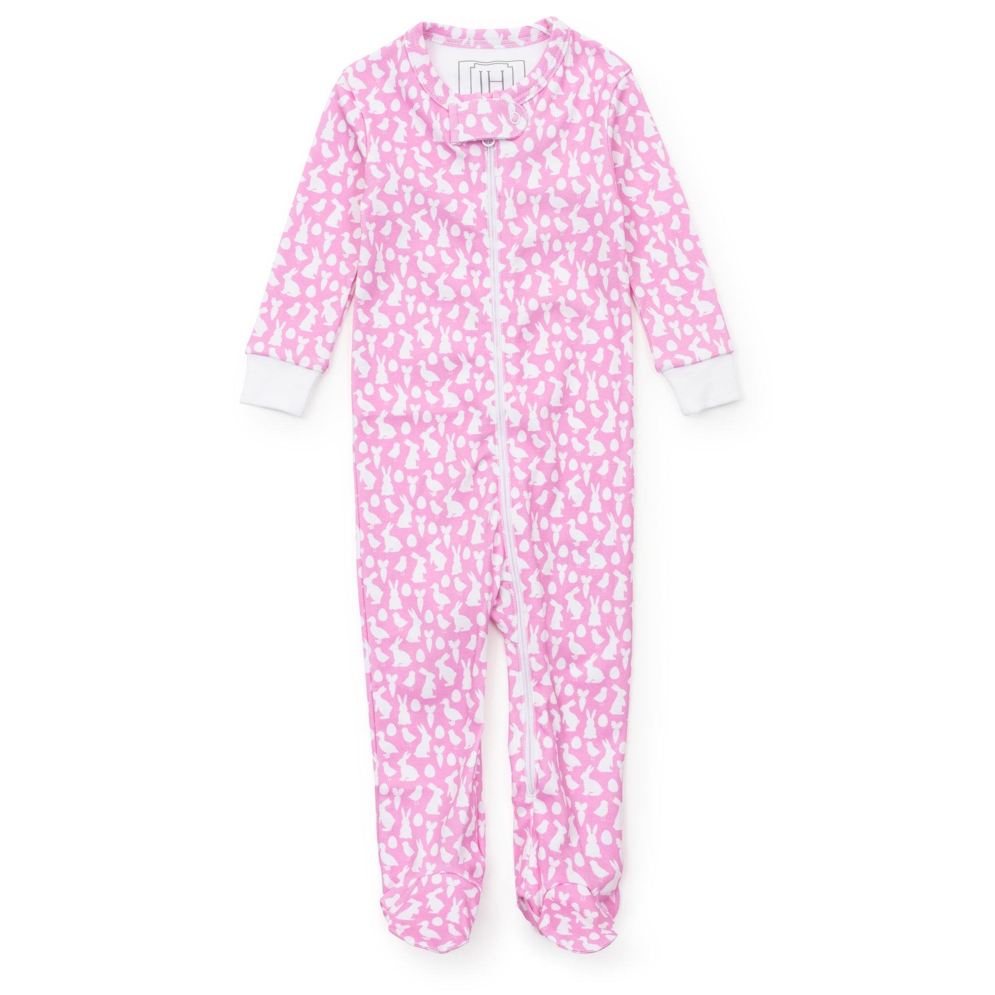 Parker Girls' Zipper Pajama - Easter Time Pink