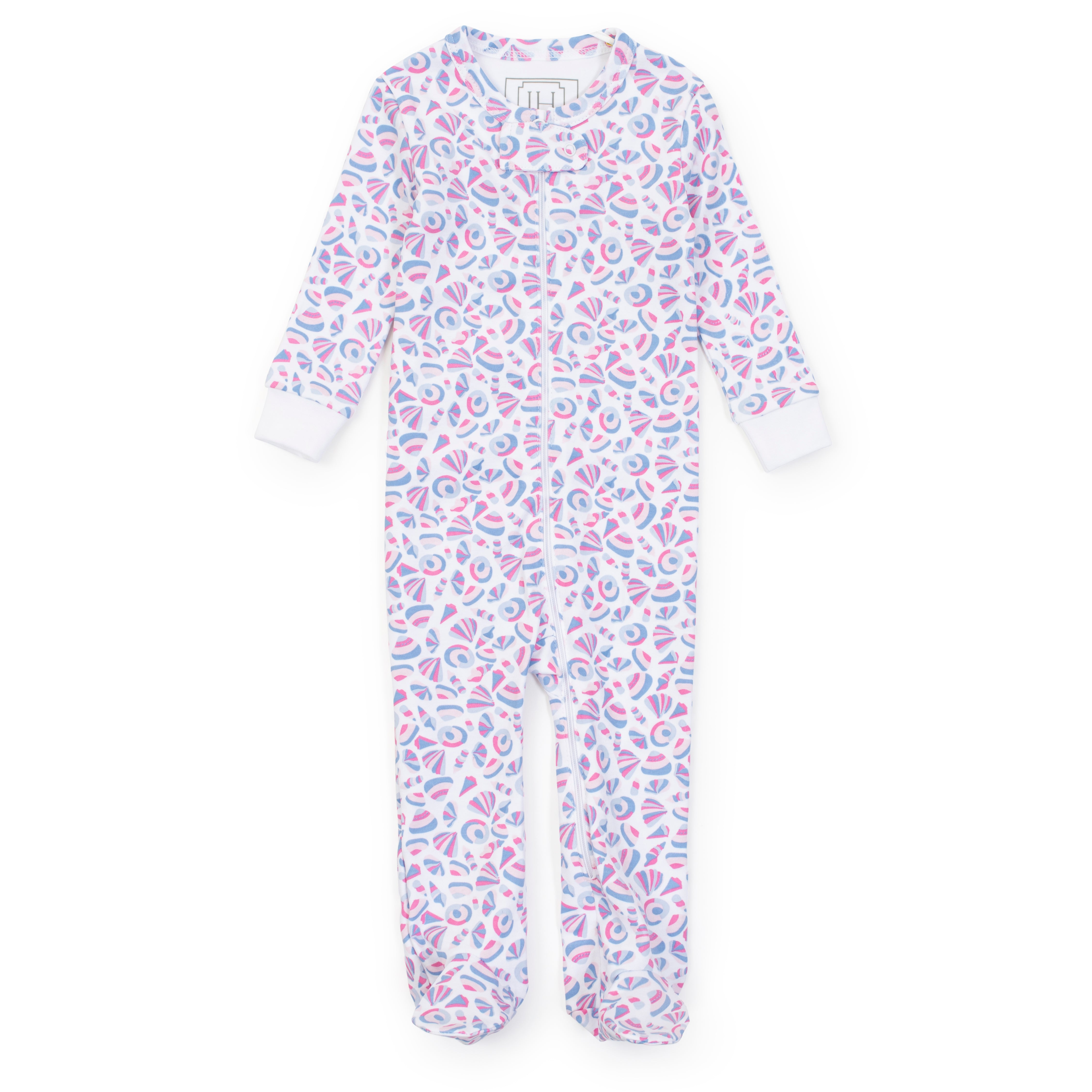 Parker Girls' Zipper Pajama - Seashells on the Seashore