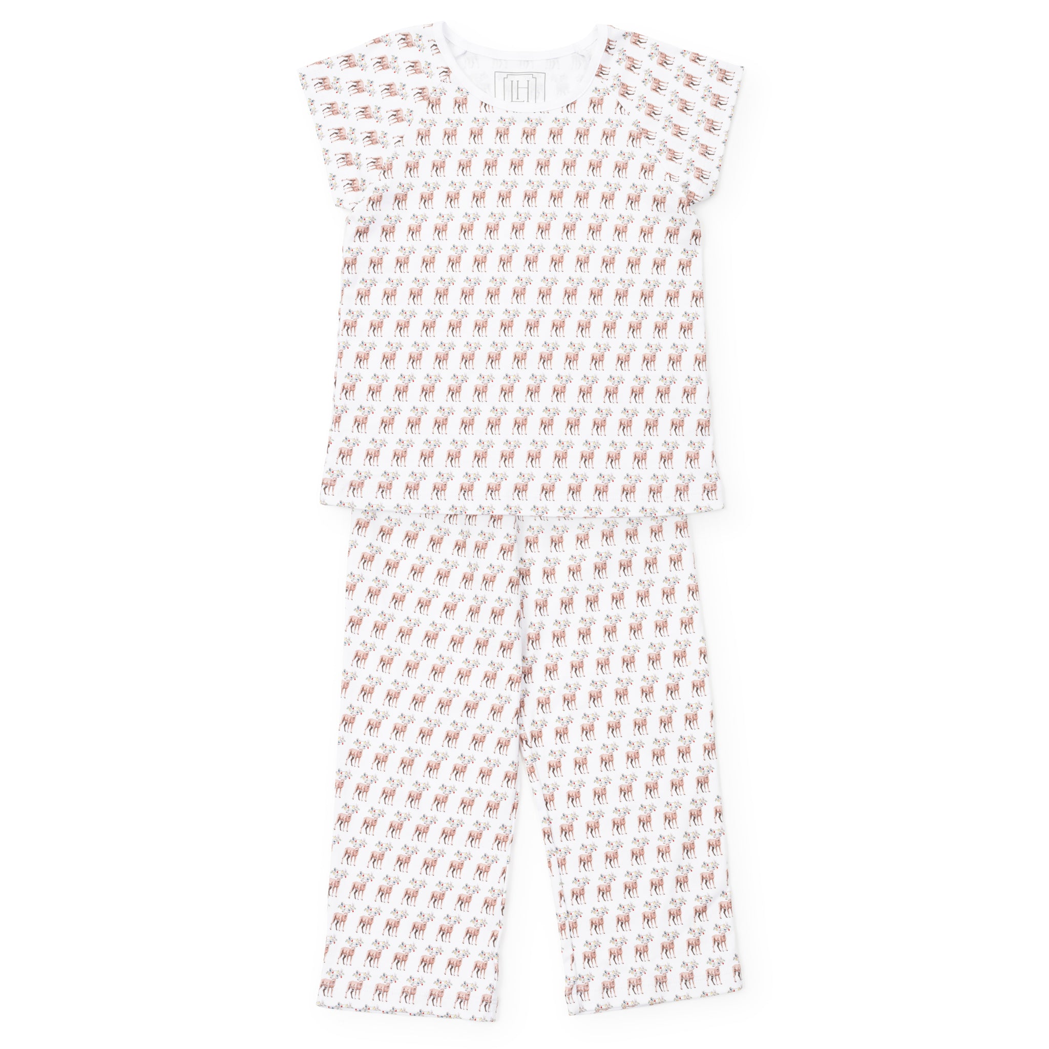 Merrick Girls' Pant Set - Festive Deer