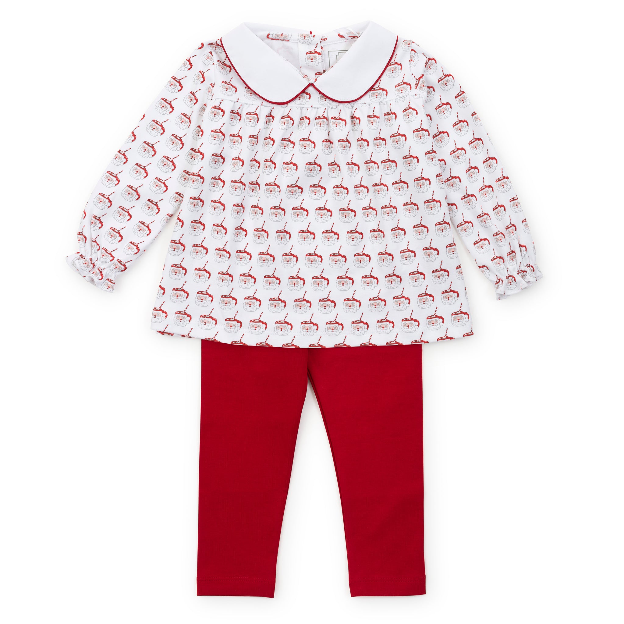 Morgan Set Girls' Legging Set - Hot Cocoa Santa