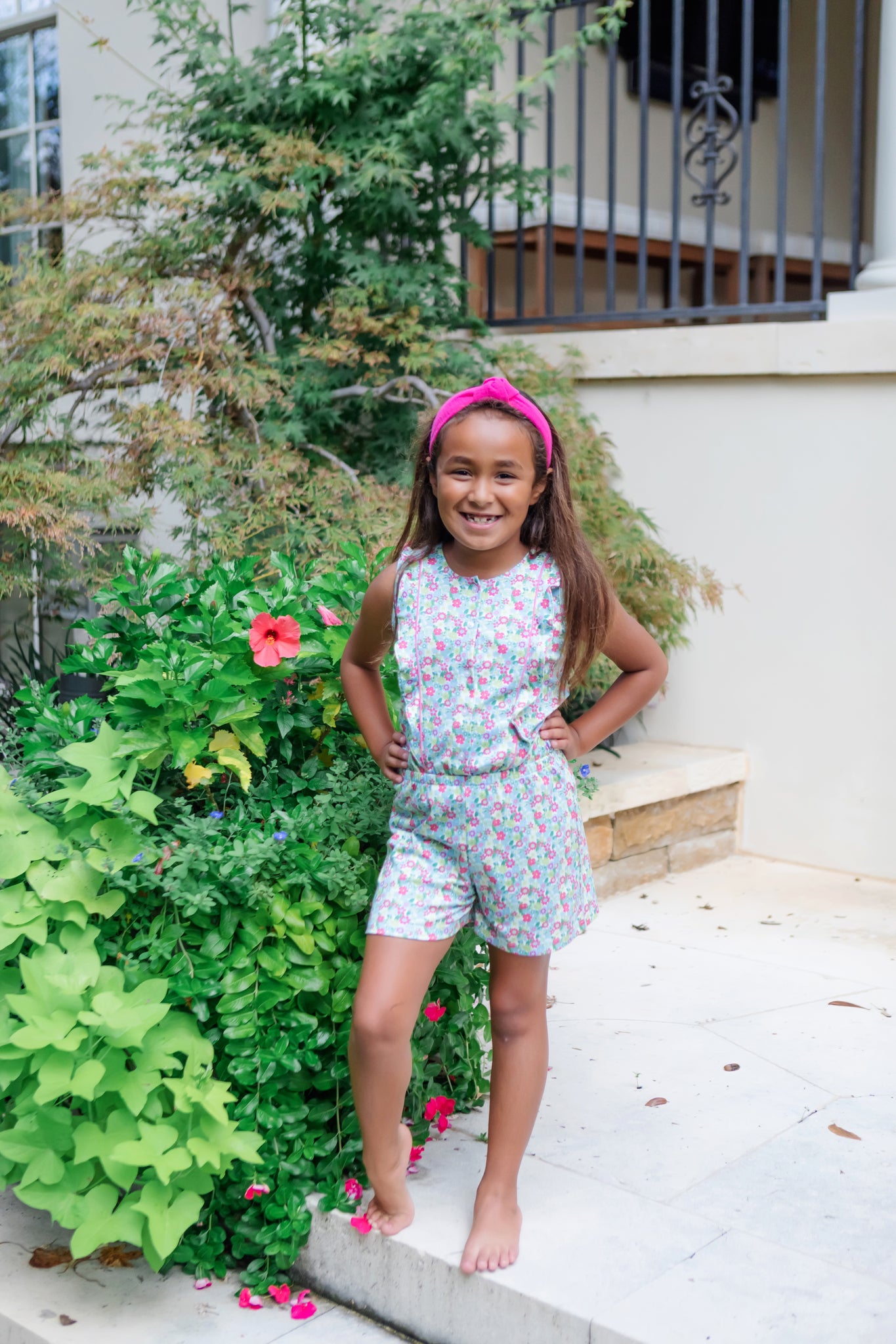 Lola Girls' Romper - Arboretum Floral