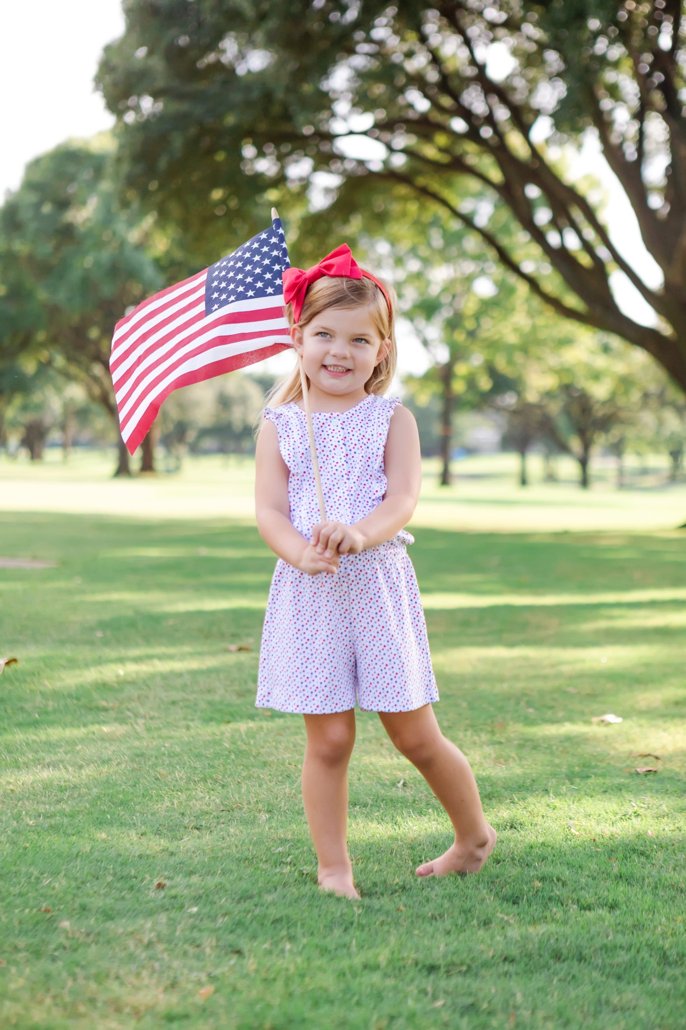 Lola Girls' Romper - Star Spangled