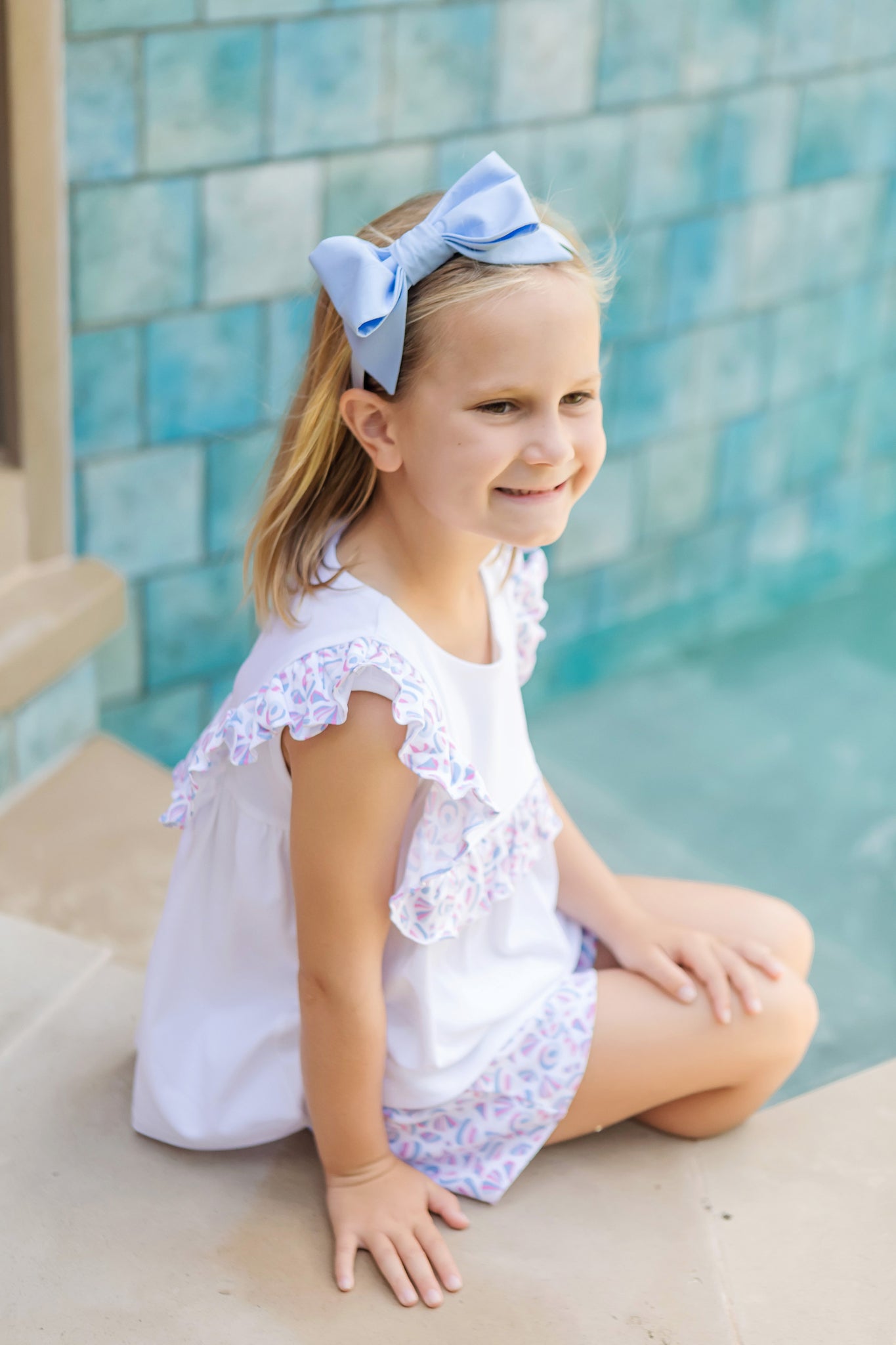 Penelope Girls' Short Set - Seashells on the Seashore