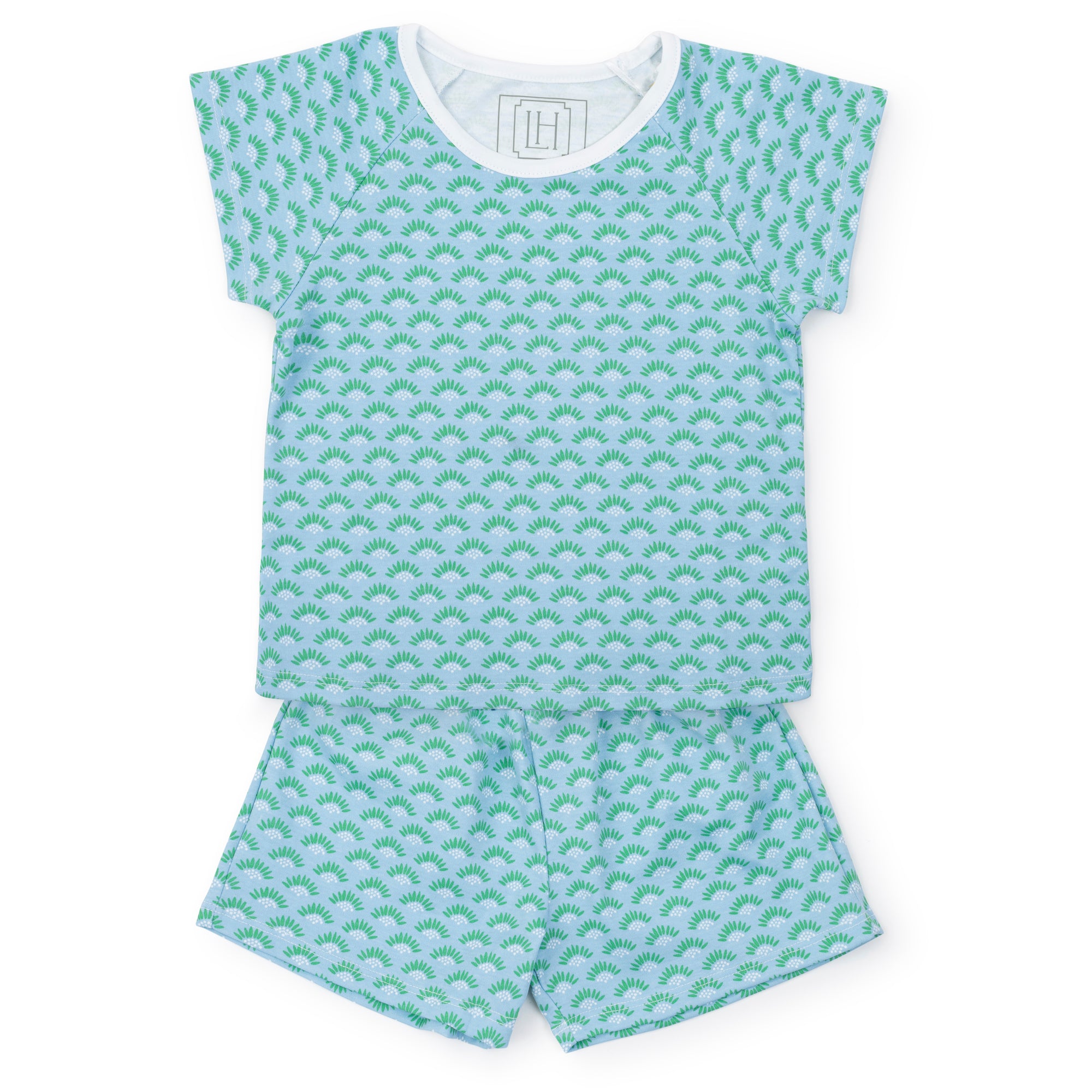 SALE Emery Girls' Pima Cotton Short Set - Cool Blooms