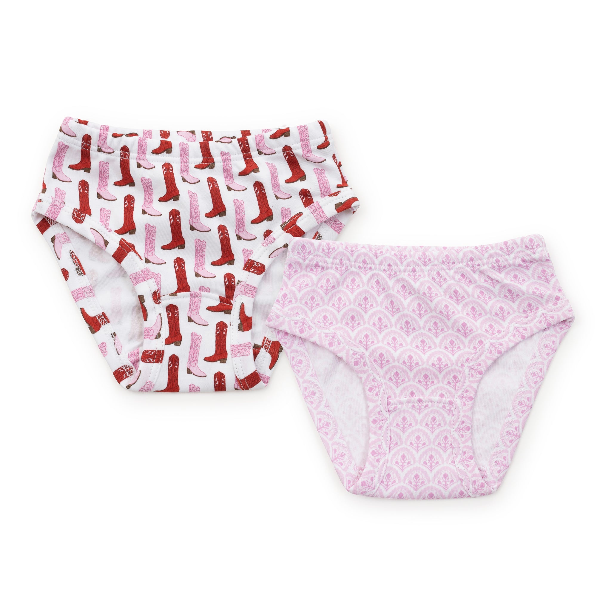 Lauren Girls' Underwear Set - City Boots/Scalloped Pink