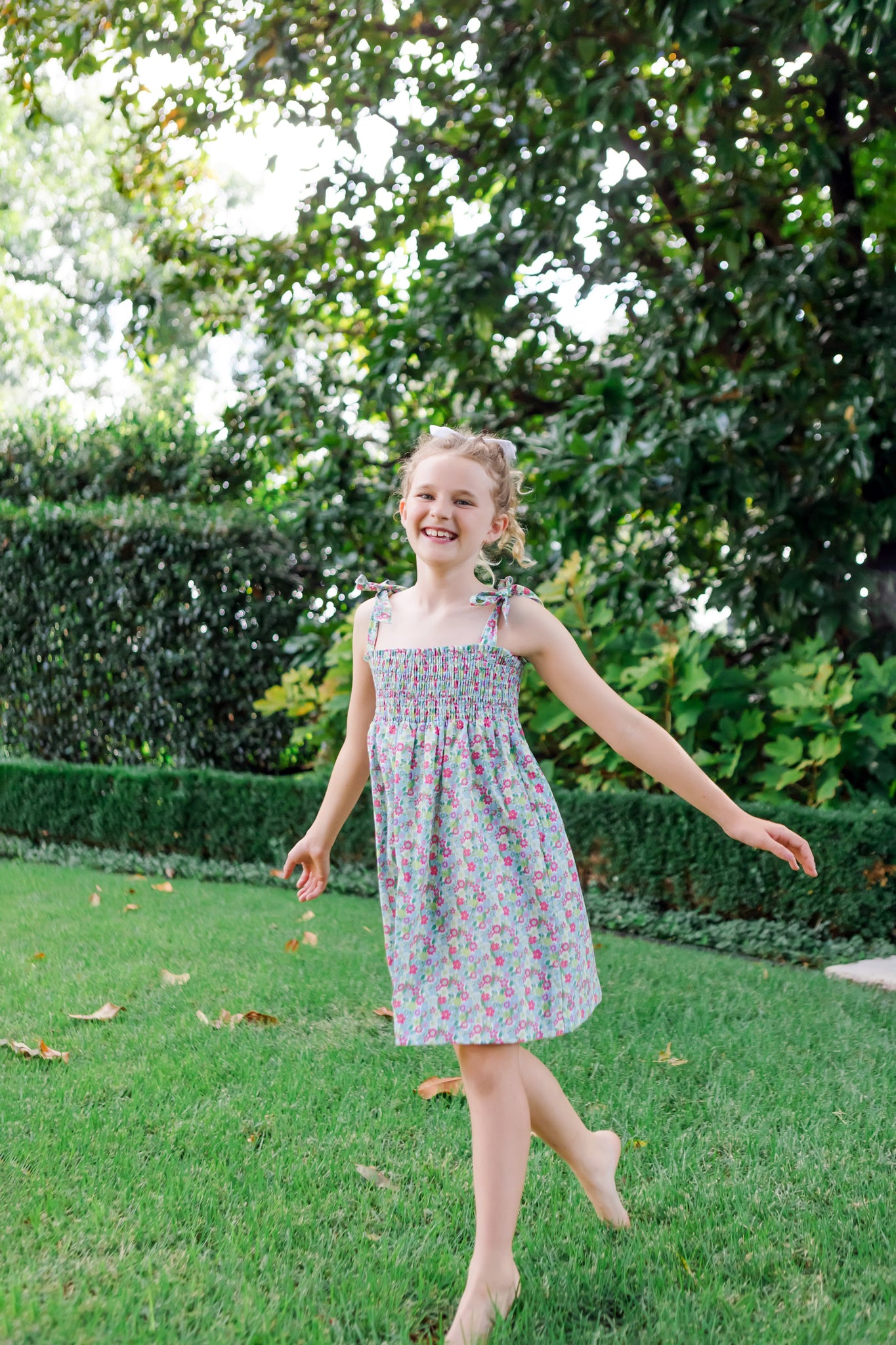 Betsy Girls' Woven Pima Cotton Dress - Arboretum Floral